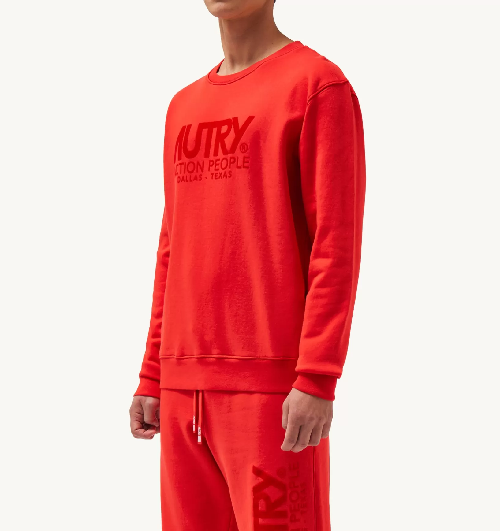 AUTRY Felpa Girocollo Iconic Flock Rosso^Uomo Top