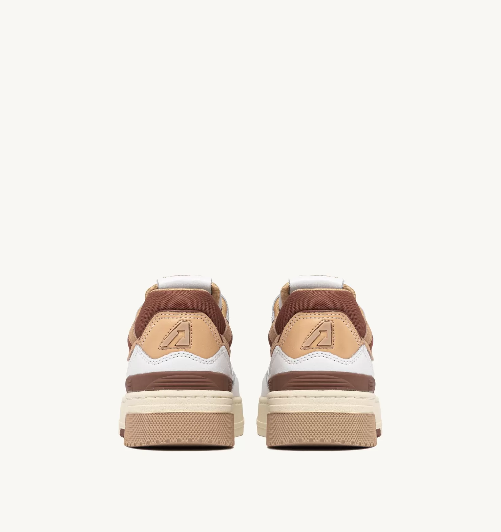 AUTRY Sneakers Clc In Pelle Colore Bianco Beige E Marrone^Donna Clc