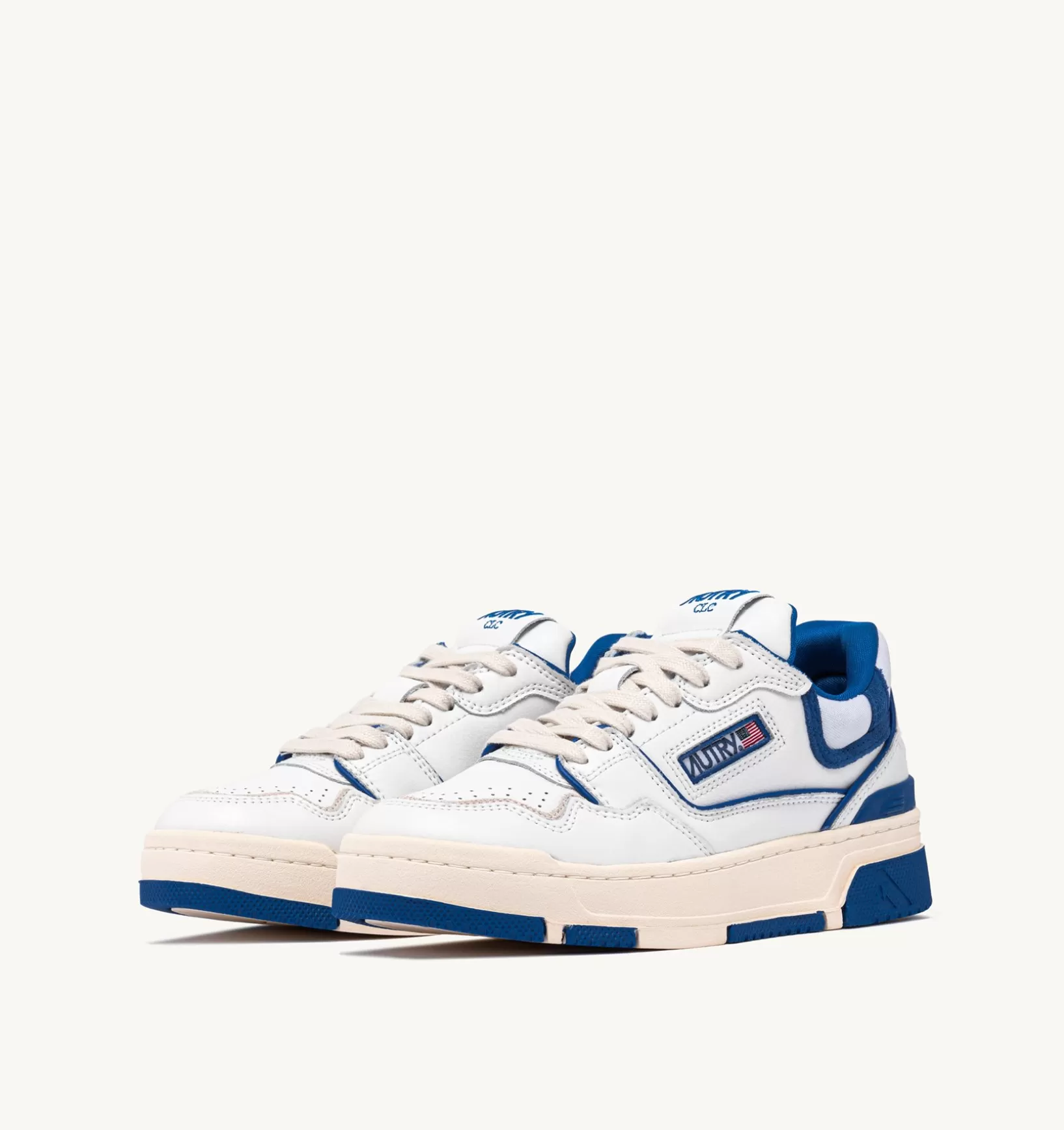 AUTRY Sneakers Clc In Pelle Colore Bianco E Blu^Uomo Clc