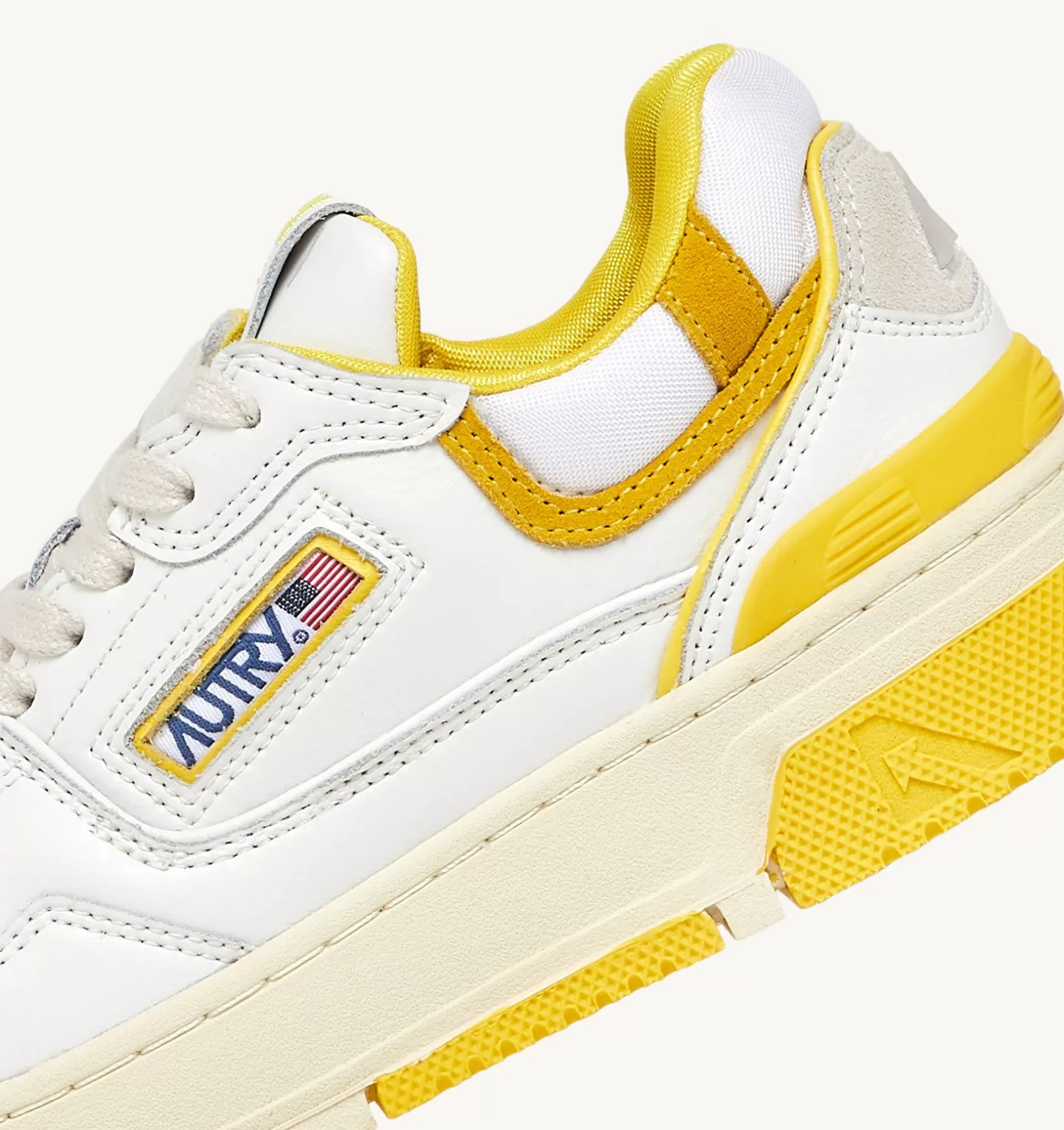 AUTRY Sneakers Clc In Pelle Colore Bianco E Giallo^Donna Clc