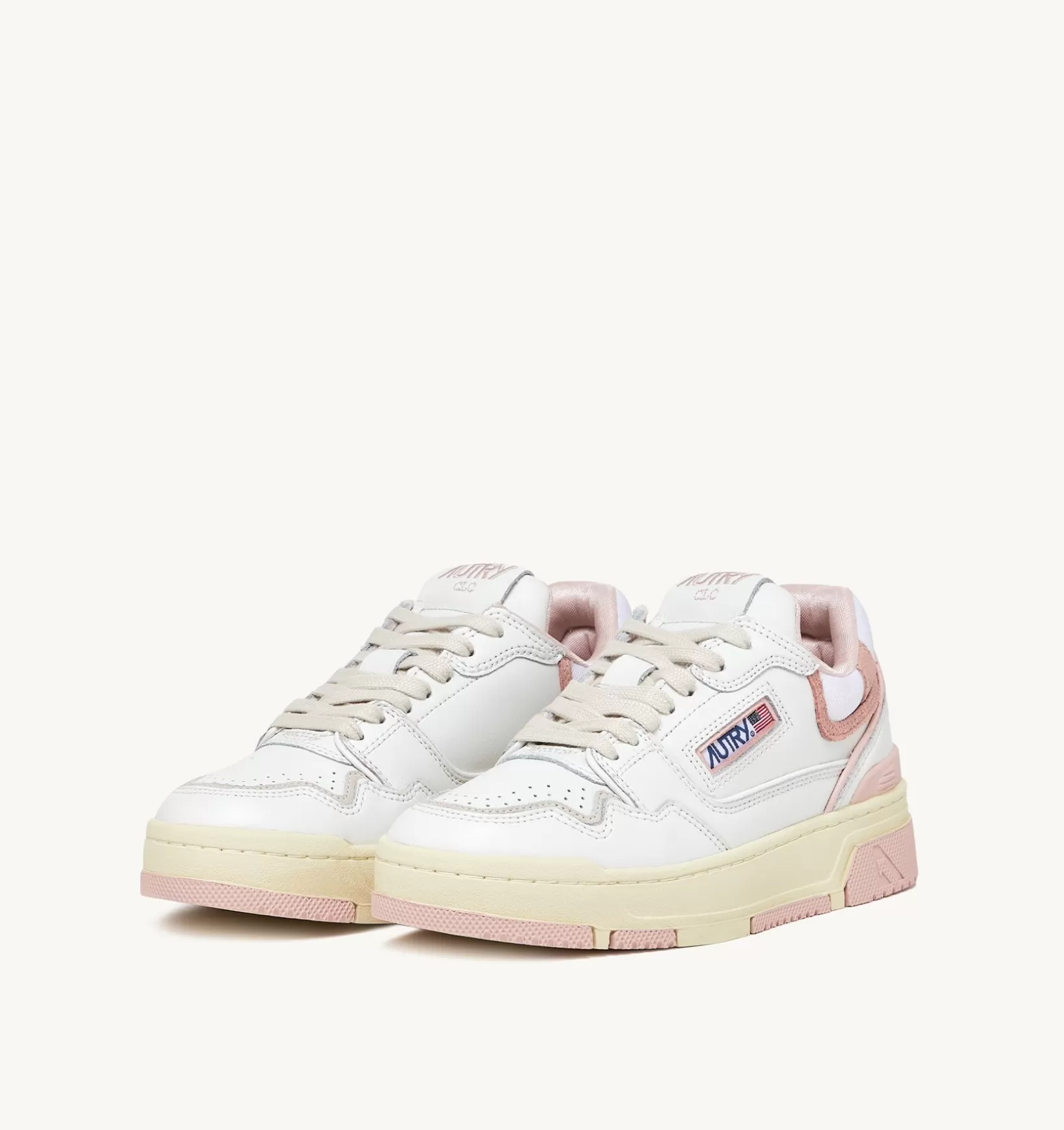 AUTRY Sneakers Clc In Pelle Colore Bianco E Rosa^Donna Clc