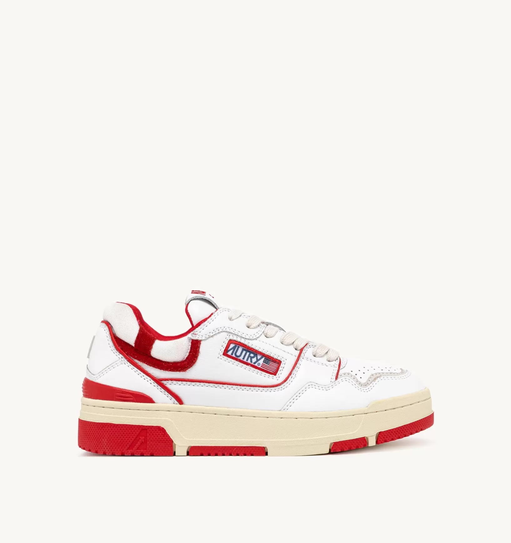 AUTRY Sneakers Clc In Pelle Colore Bianco E Rosso^Uomo Clc