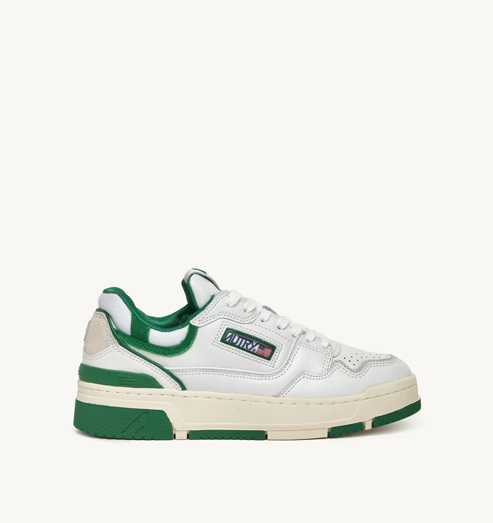 AUTRY Sneakers Clc In Pelle Colore Bianco E Suede Verde^Donna Clc