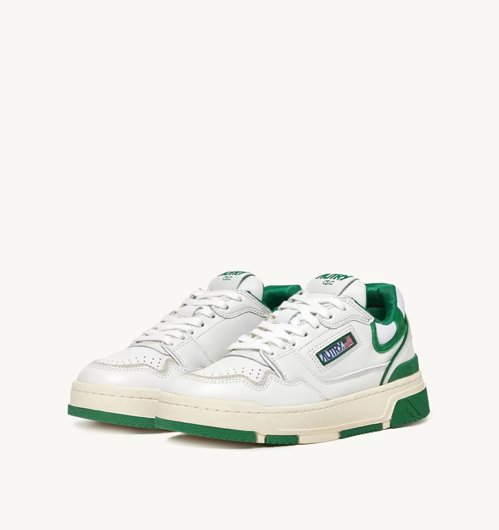 AUTRY Sneakers Clc In Pelle Colore Bianco E Suede Verde^Donna Clc