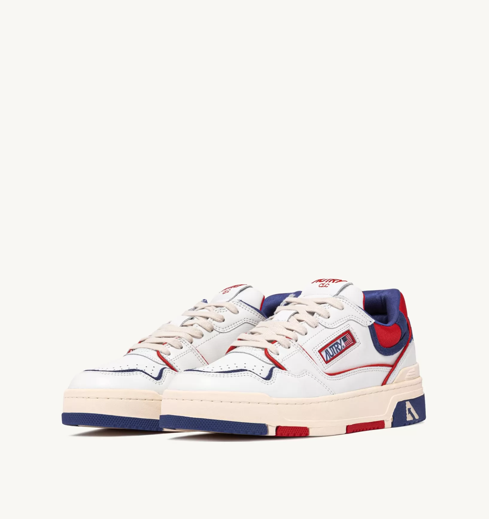 AUTRY Sneakers Clc In Pelle Colore Bianco Rosso E Blu^Uomo Clc
