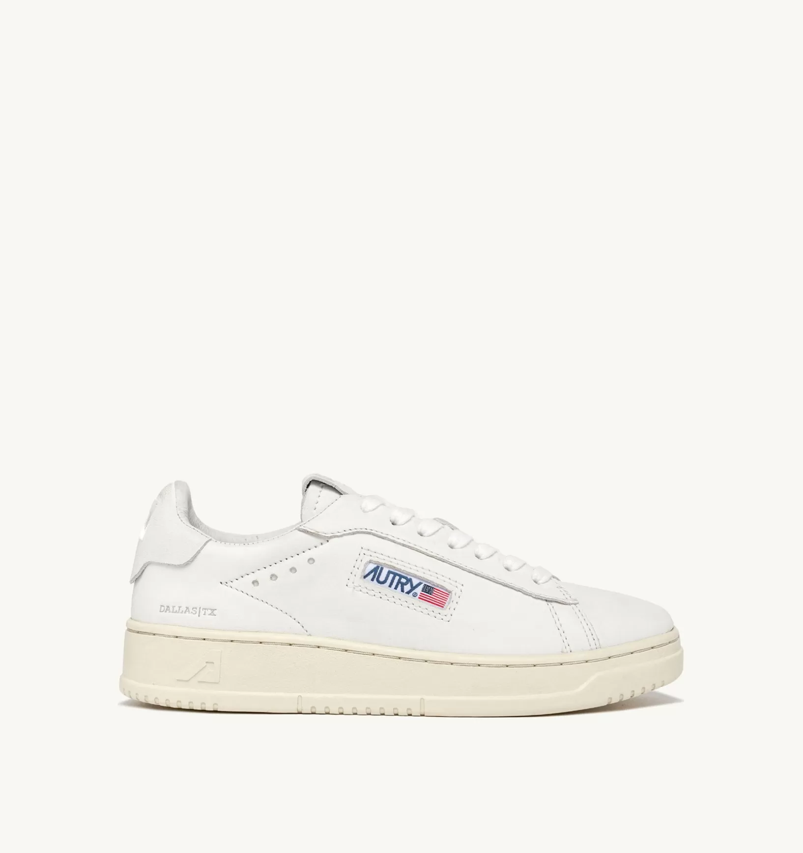 AUTRY Sneakers Dallas Low In Morbida Pelle Bianca Di Capra^Uomo Dallas