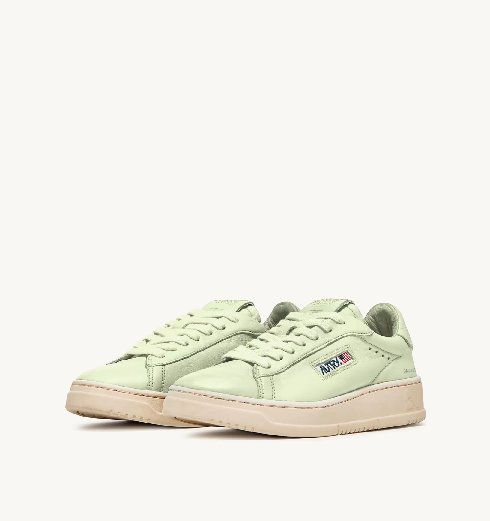 AUTRY Sneakers Dallas Low In Morbida Pelle Green Di Capra^Uomo Dallas