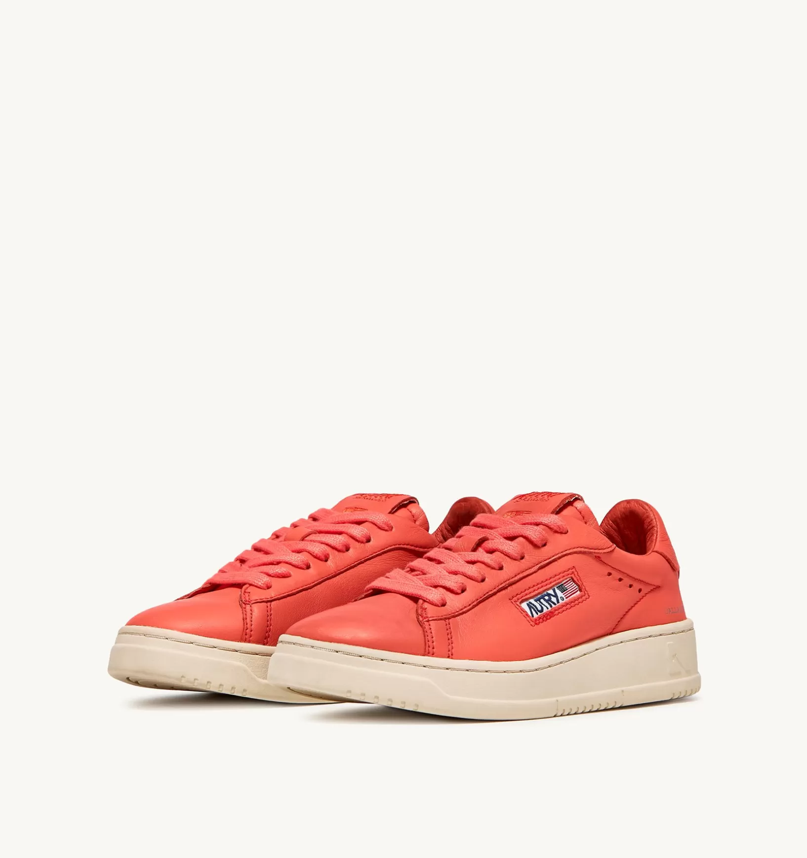 AUTRY Sneakers Dallas Low In Morbida Pelle Tangerine Di Capra^Donna Dallas
