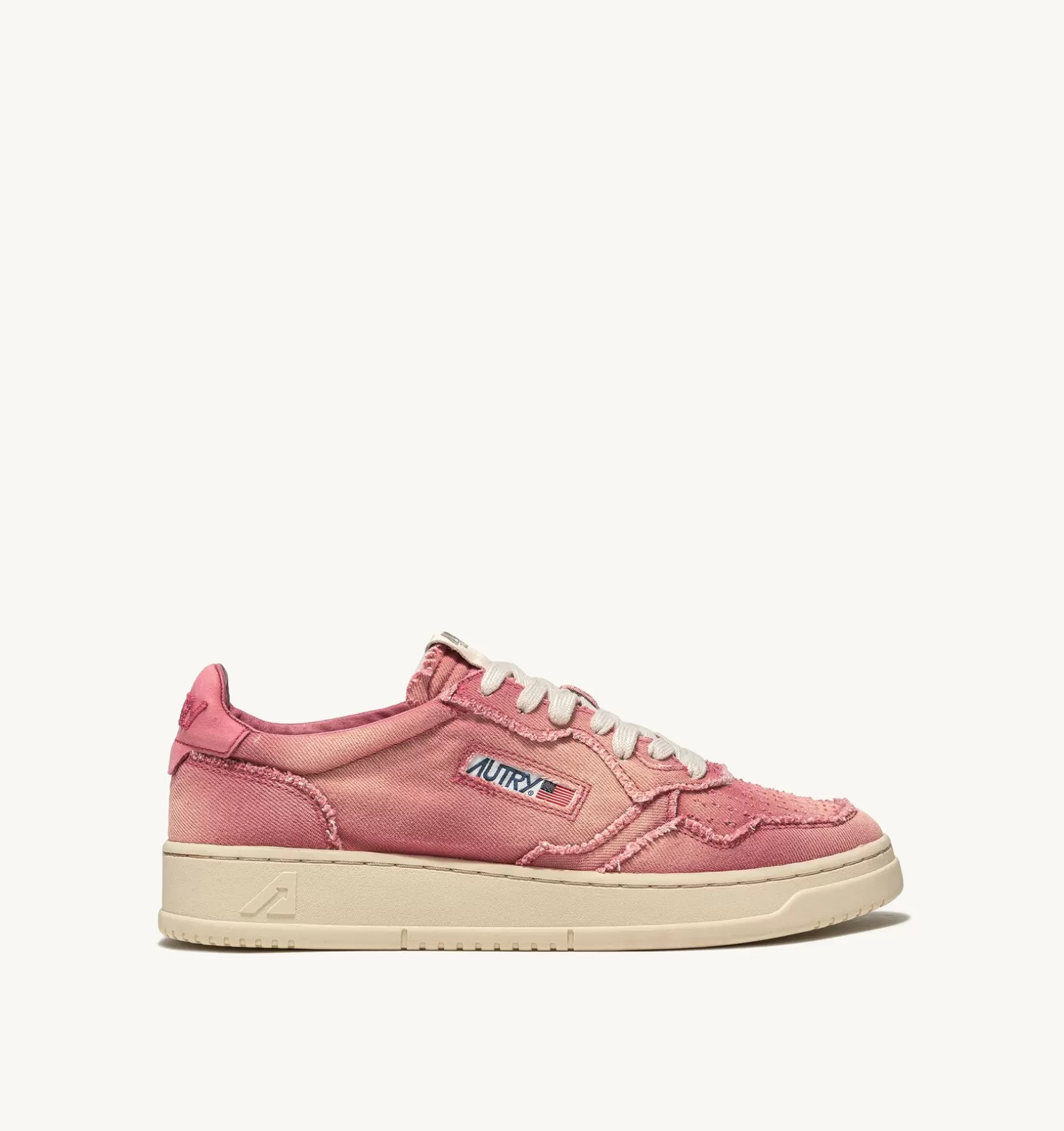 AUTRY Sneakers Medalist Low In Denim Color Coral^Donna Medalist