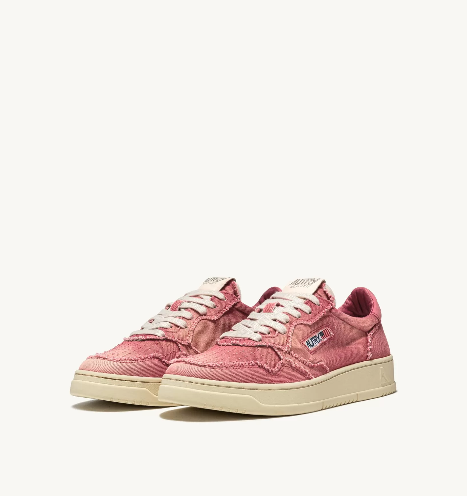 AUTRY Sneakers Medalist Low In Denim Color Coral^Donna Medalist