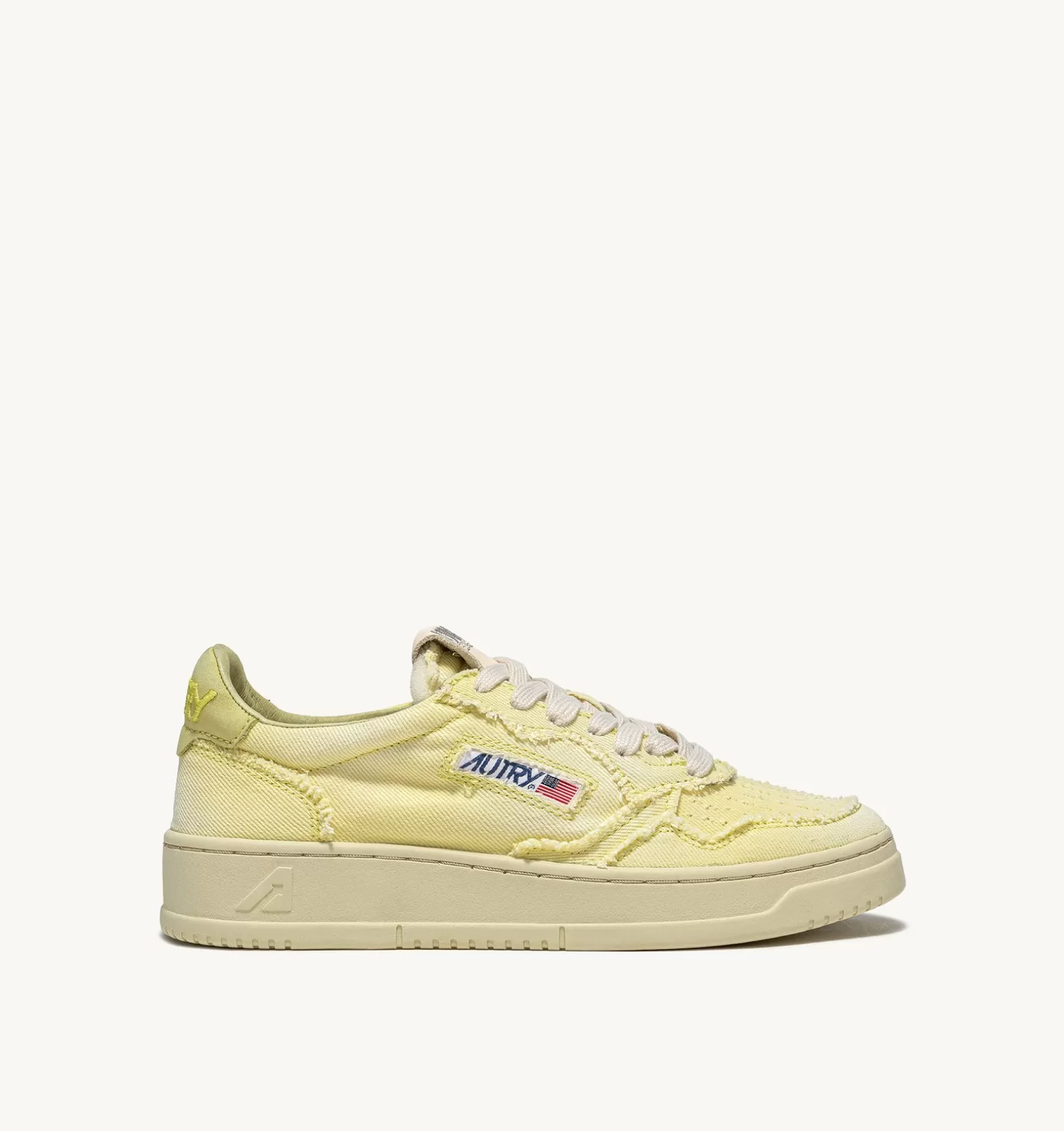 AUTRY Sneakers Medalist Low In Denim Color Yellow Iris^Donna Medalist