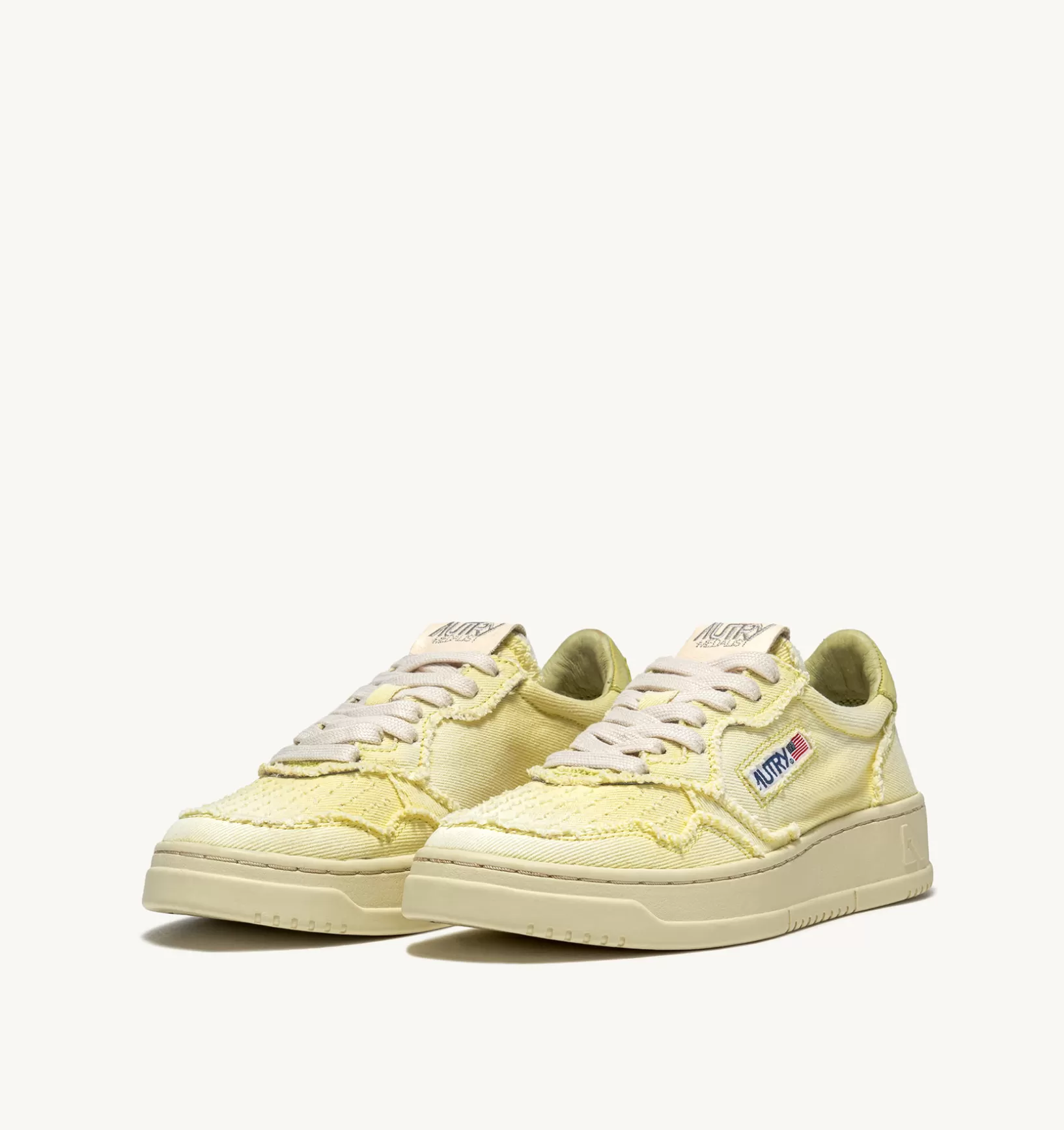 AUTRY Sneakers Medalist Low In Denim Color Yellow Iris^Donna Medalist