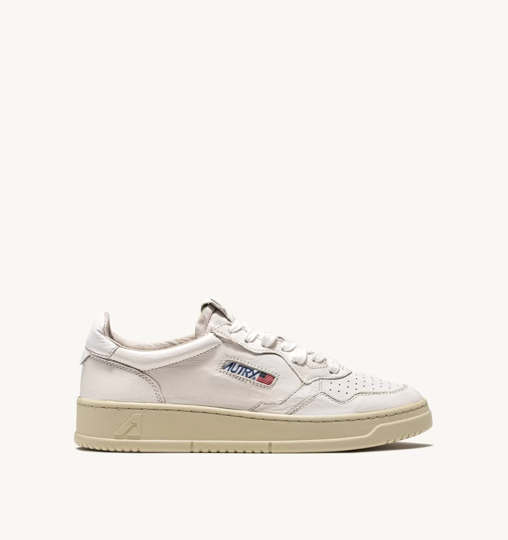 AUTRY Sneakers Medalist Low In Morbida Pelle Bianca Di Capra^Uomo Medalist