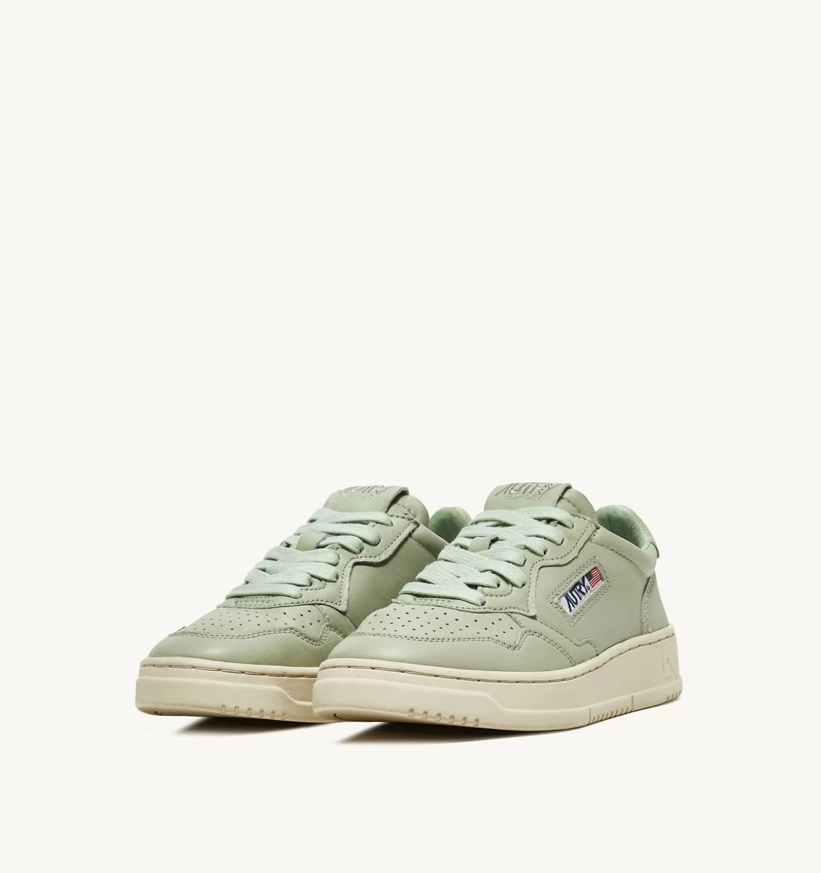 AUTRY Sneakers Medalist Low In Morbida Pelle Cel Green Di Capra^Donna Medalist