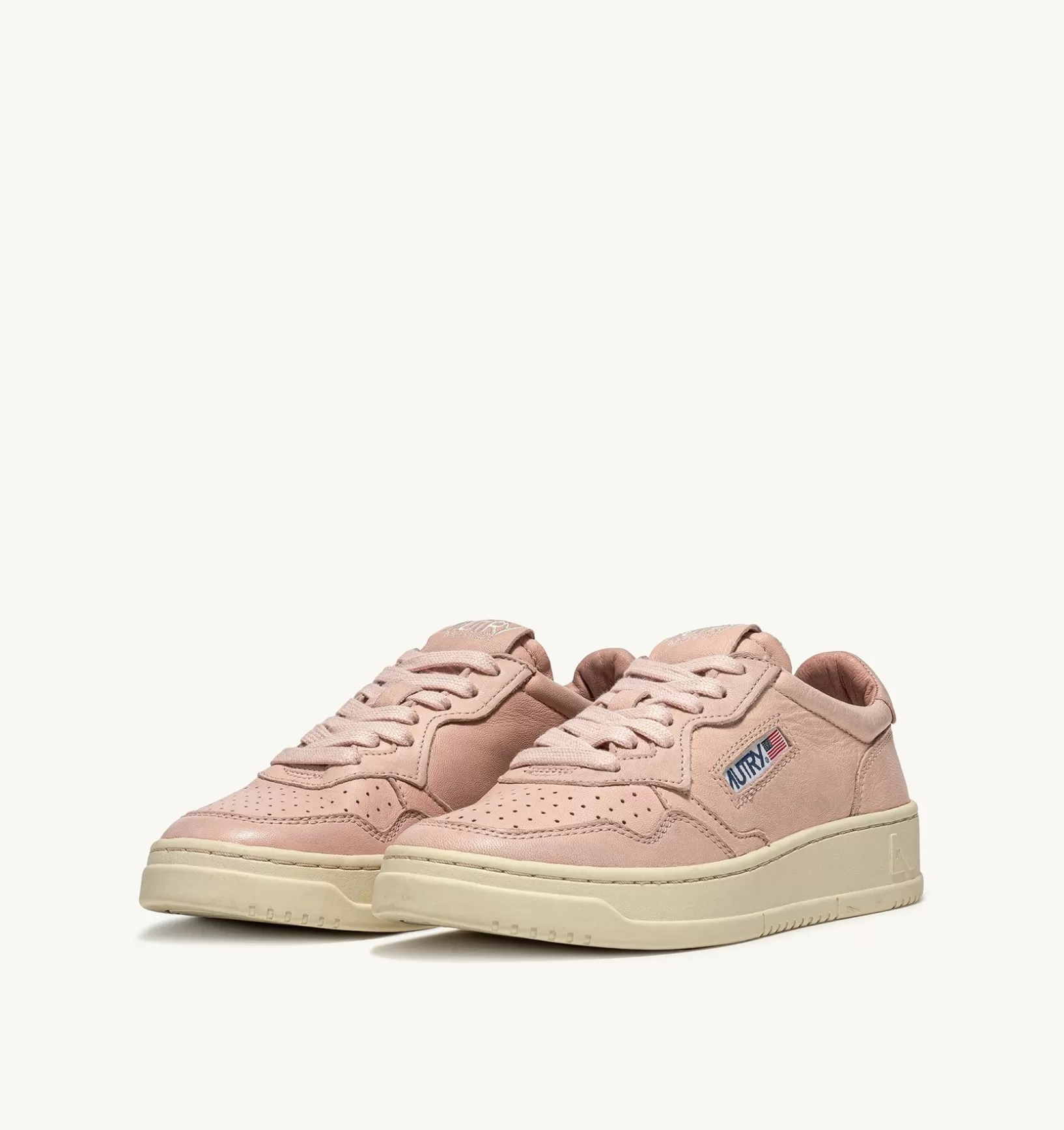 AUTRY Sneakers Medalist Low In Morbida Pelle Peach Di Capra^Donna Medalist