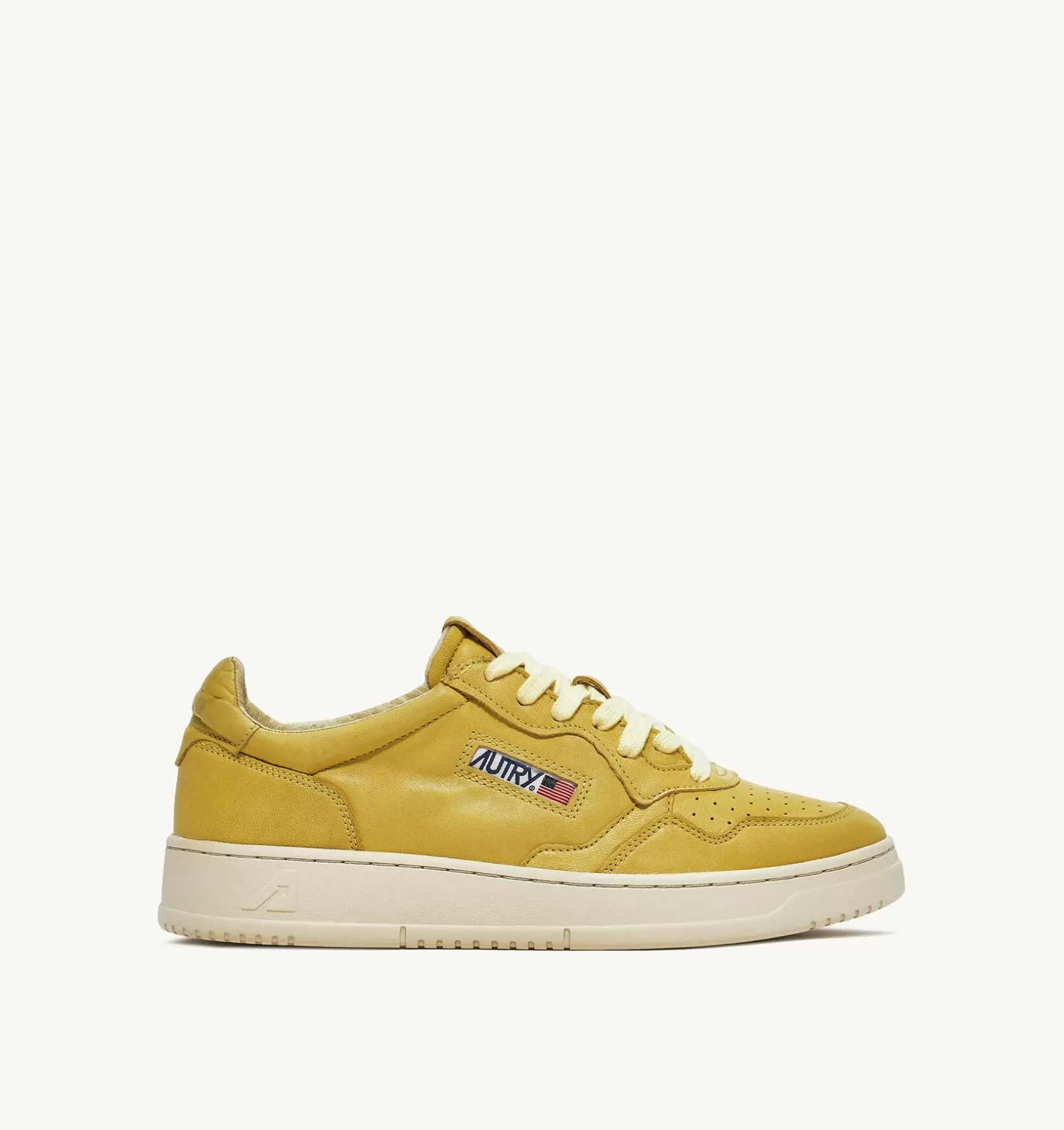 AUTRY Sneakers Medalist Low In Morbida Pelle Yellow Iris Di Capra^Uomo Medalist