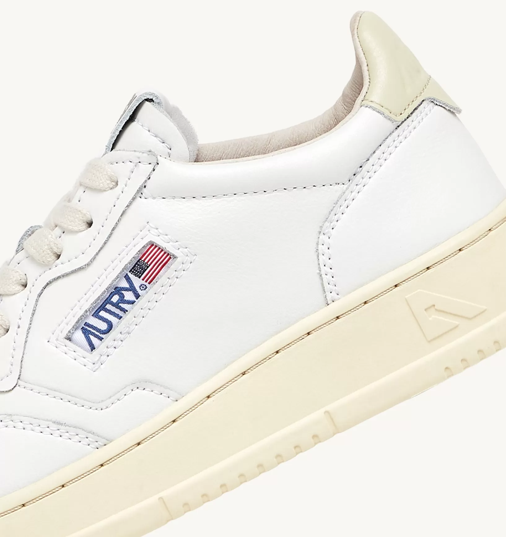 AUTRY Sneakers Medalist Low In Pelle Bianca E Beige^Donna Medalist
