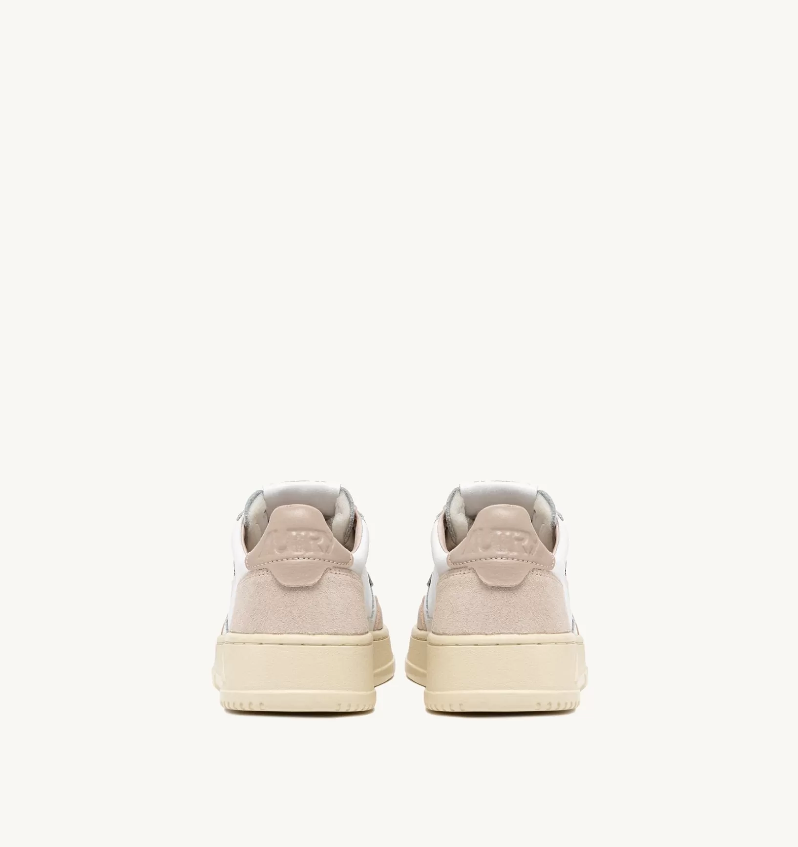AUTRY Sneakers Medalist Low In Pelle Bianca E Beige E Suede Beige^Donna Medalist