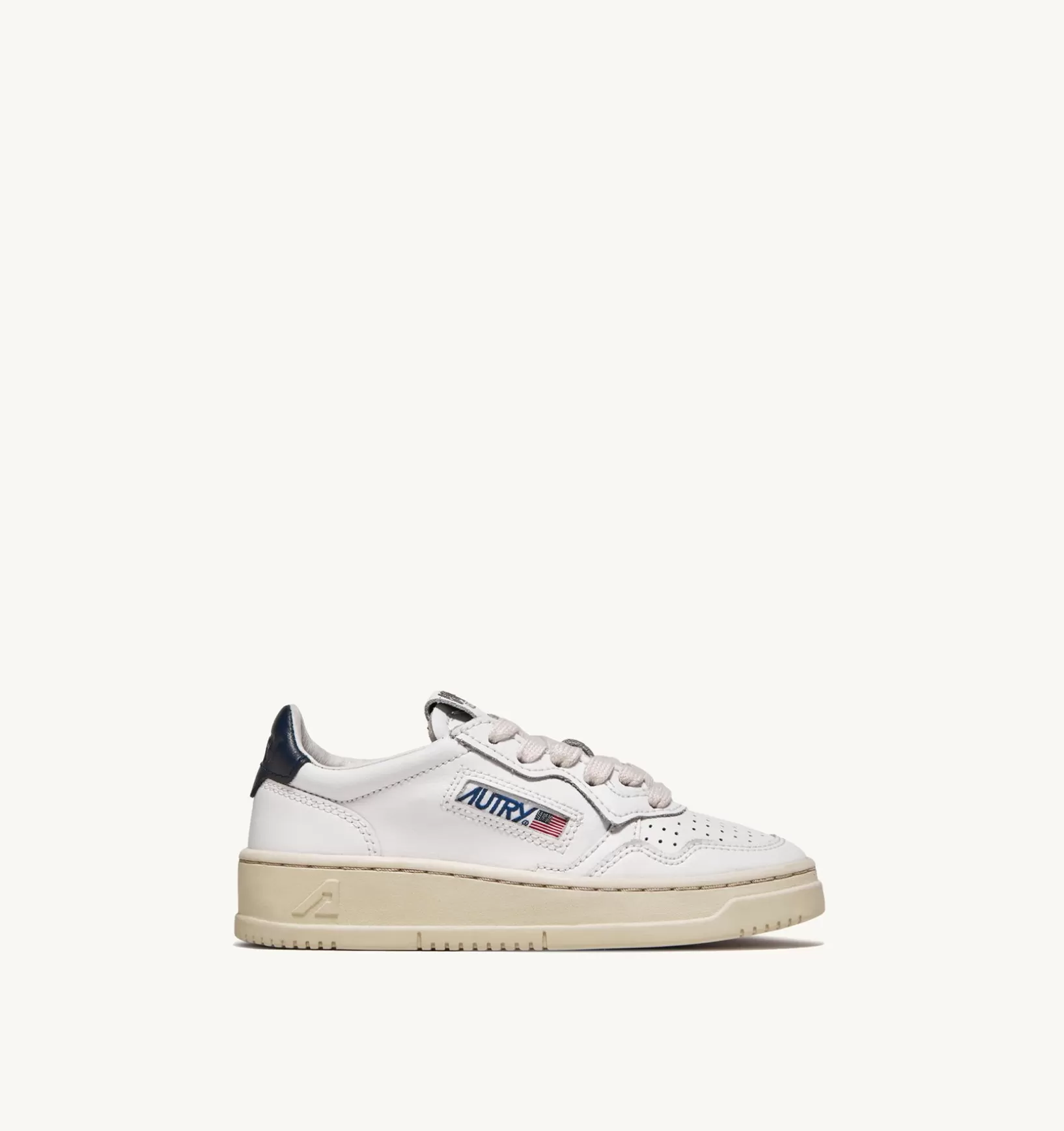 AUTRY Sneakers Medalist Low In Pelle Bianca E Blu Per Bambini^Bambino Medalist