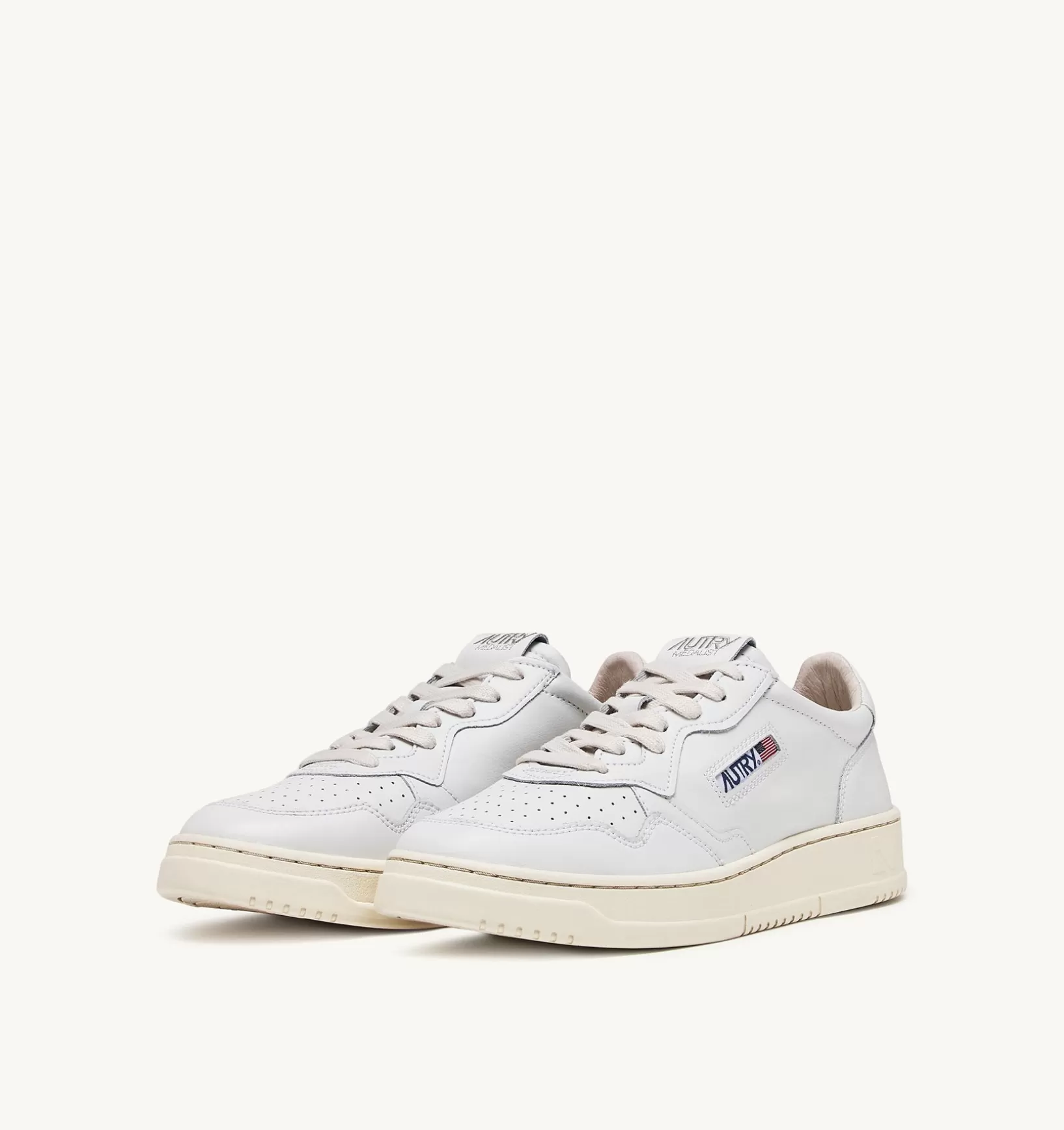 AUTRY Sneakers Medalist Low In Pelle Bianca E Draw Action Print^Donna Medalist