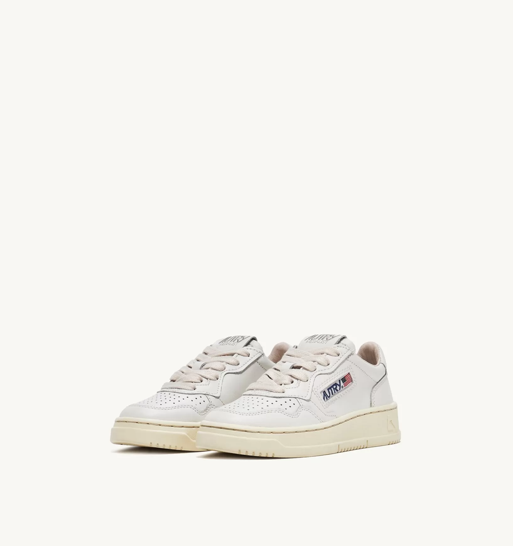 AUTRY Sneakers Medalist Low In Pelle Bianca E Draw Action Print Per Bambini^Bambino Medalist