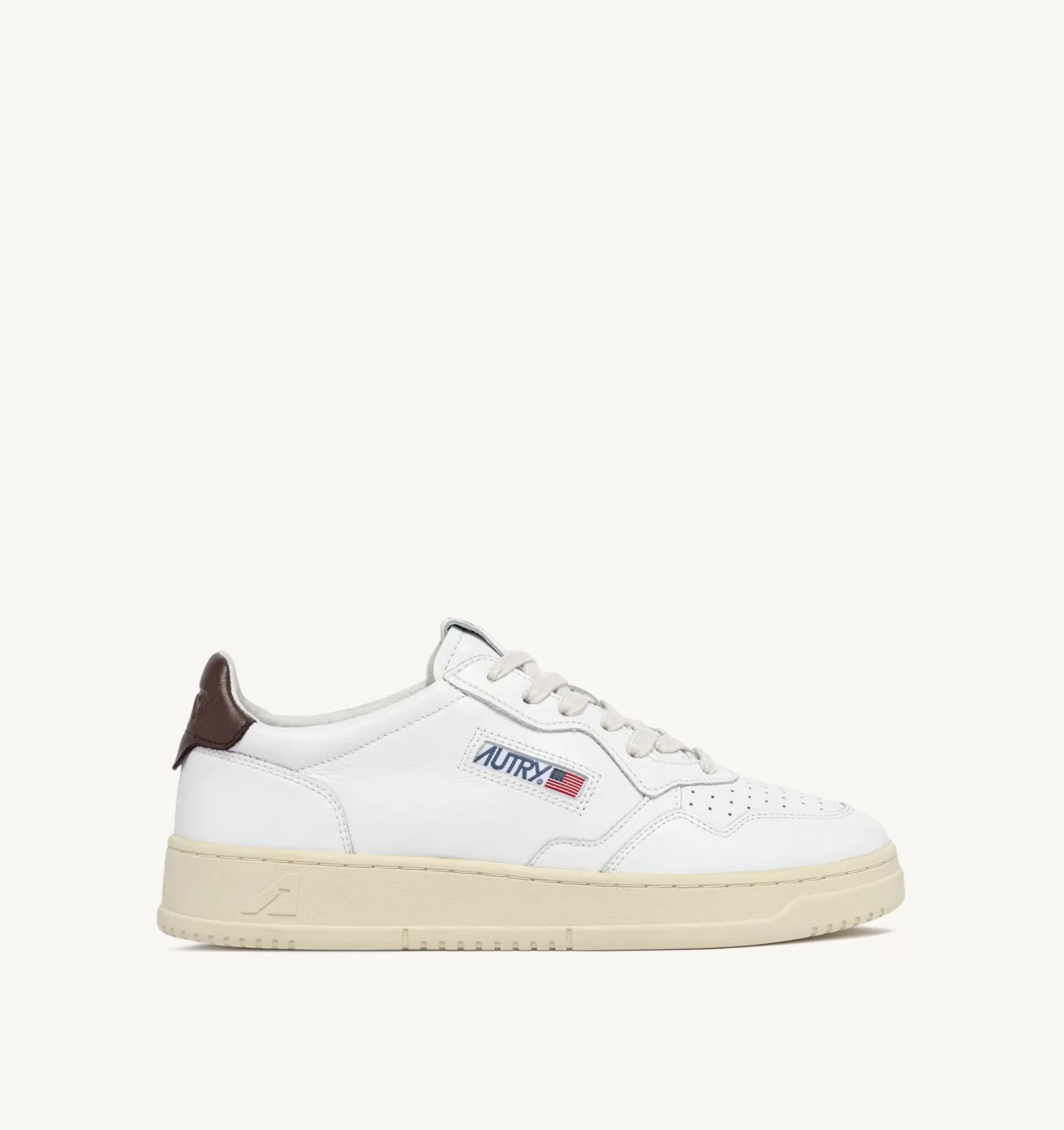 AUTRY Sneakers Medalist Low In Pelle Bianca E Marrone^Donna Medalist