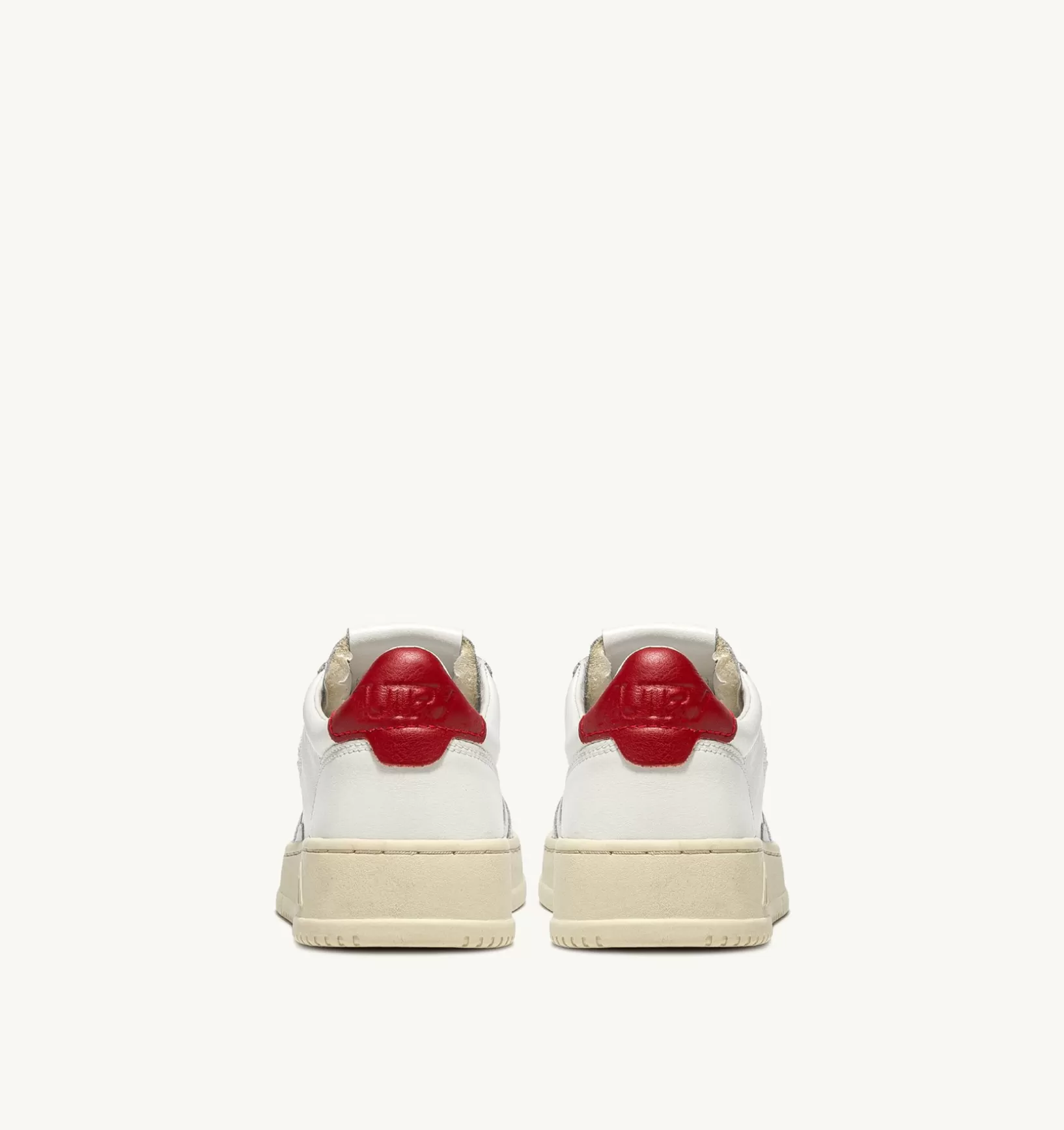 AUTRY Sneakers Medalist Low In Pelle Bianca E Rosso^Uomo Medalist
