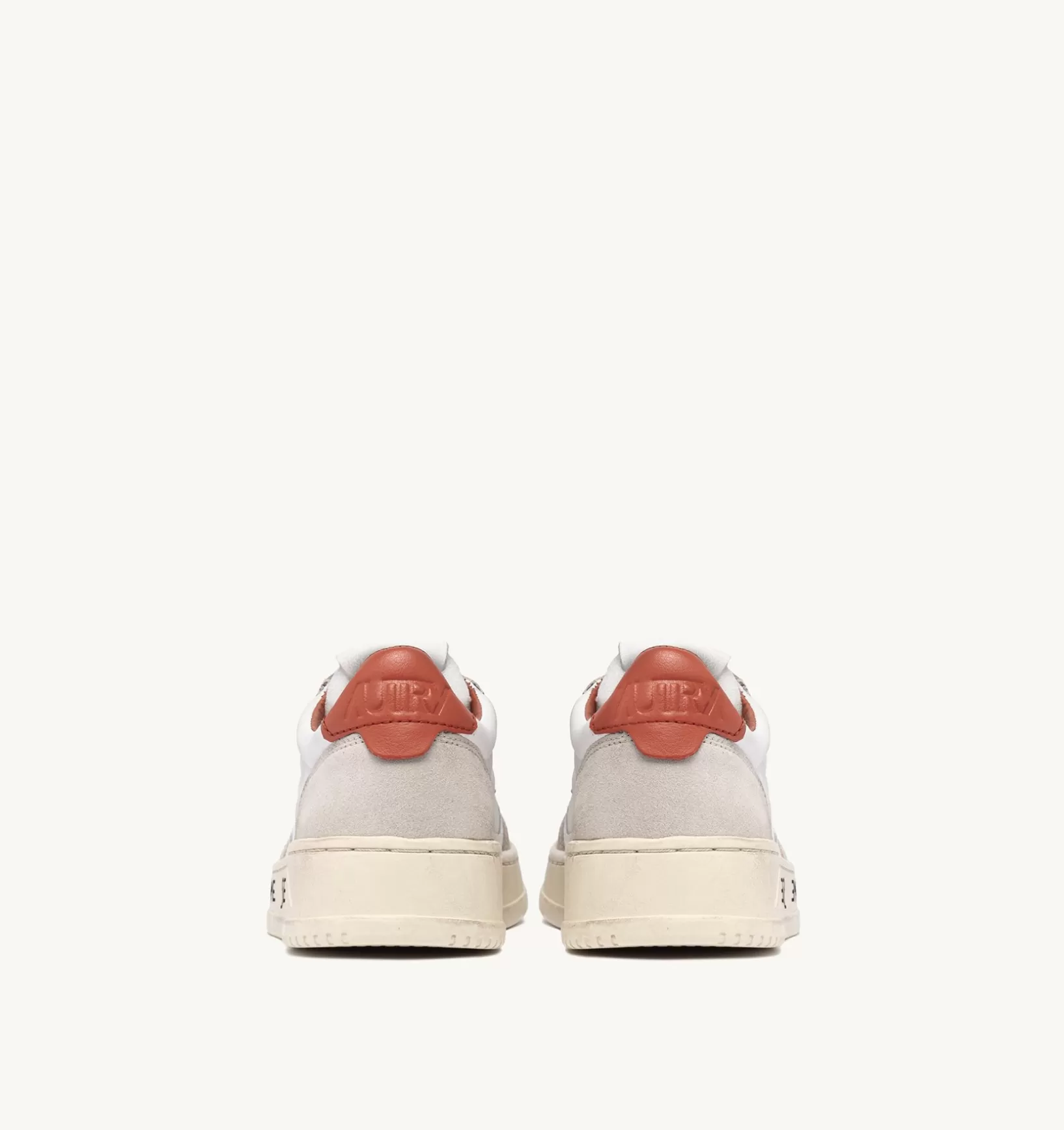 AUTRY Sneakers Medalist Low In Pelle Bianca E Suede Beige^Donna Medalist