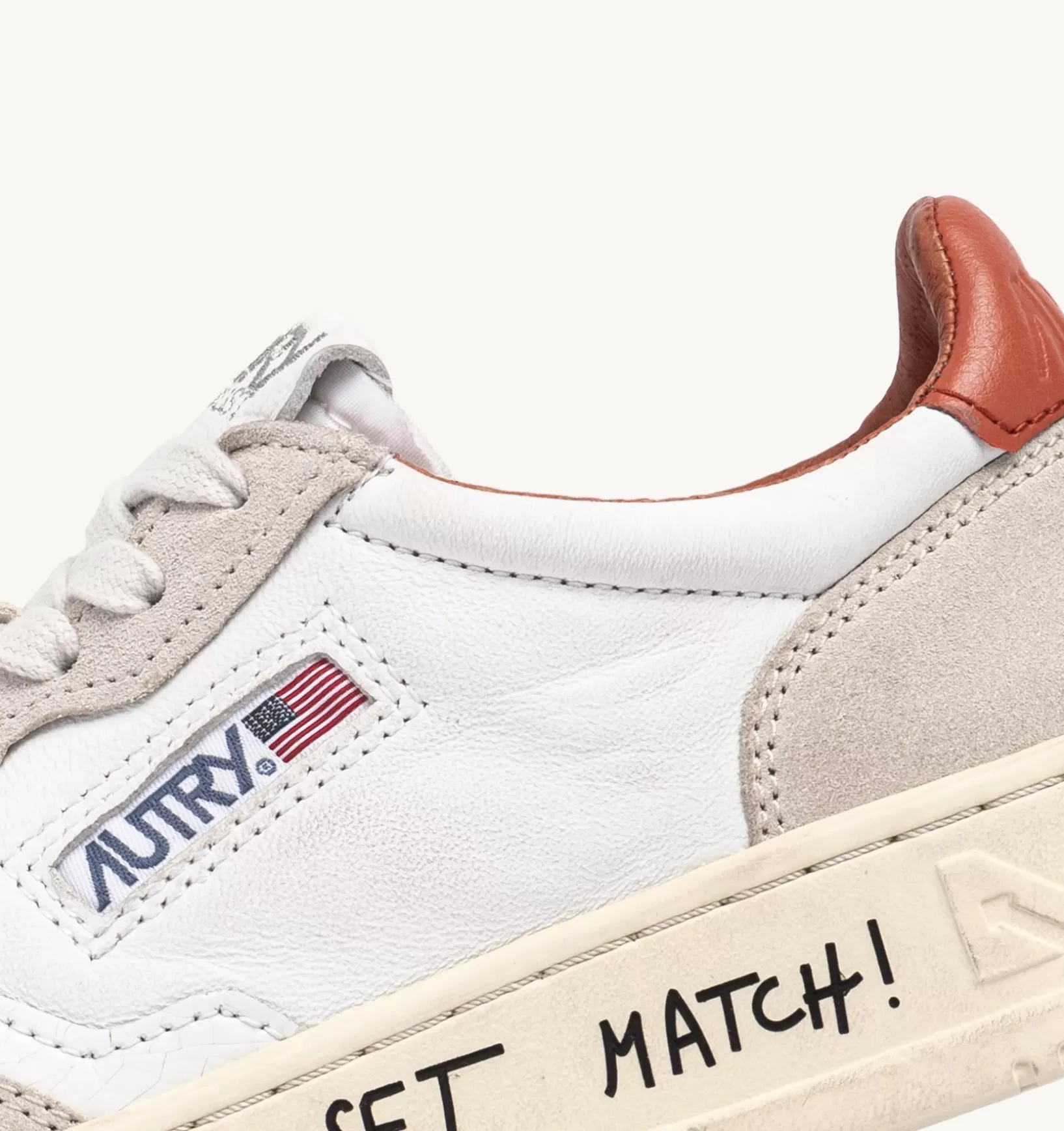 AUTRY Sneakers Medalist Low In Pelle Bianca E Suede Beige^Donna Medalist