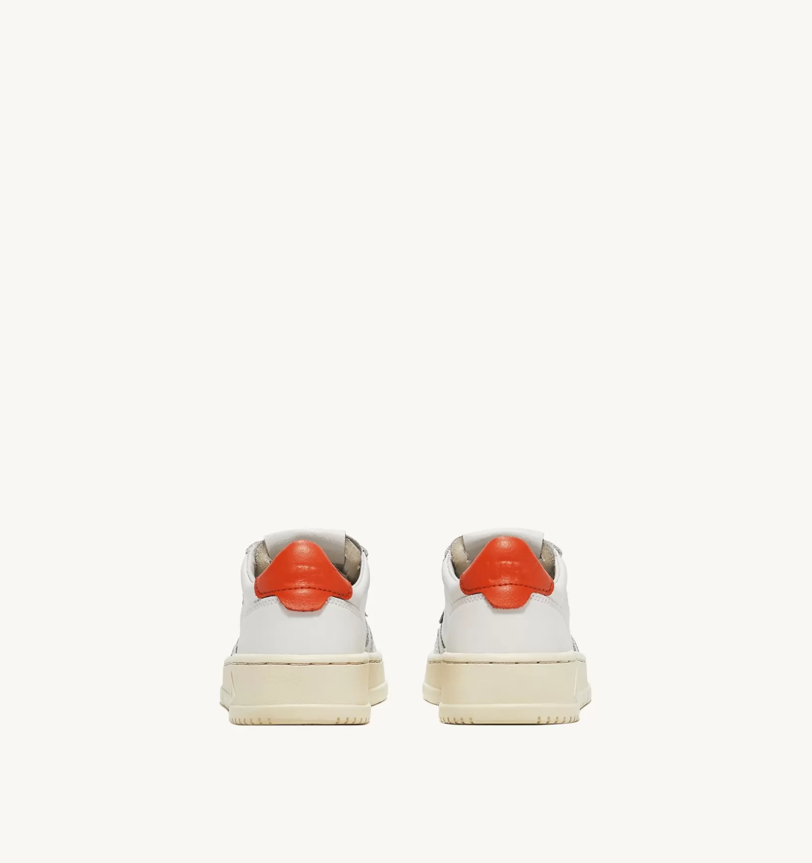 AUTRY Sneakers Medalist Low In Pelle Bianca E Tangerine Per Bambini^Bambino Medalist