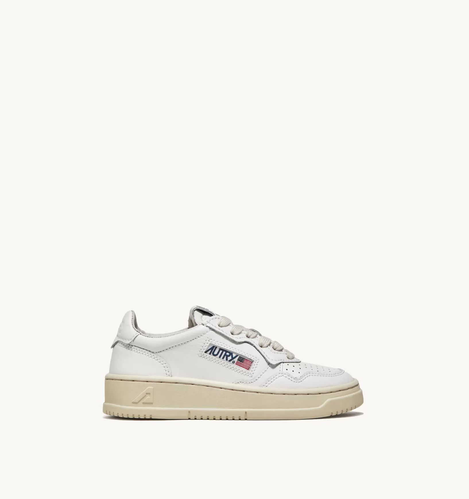 AUTRY Sneakers Medalist Low In Pelle Bianca Per Bambini^Bambino Medalist