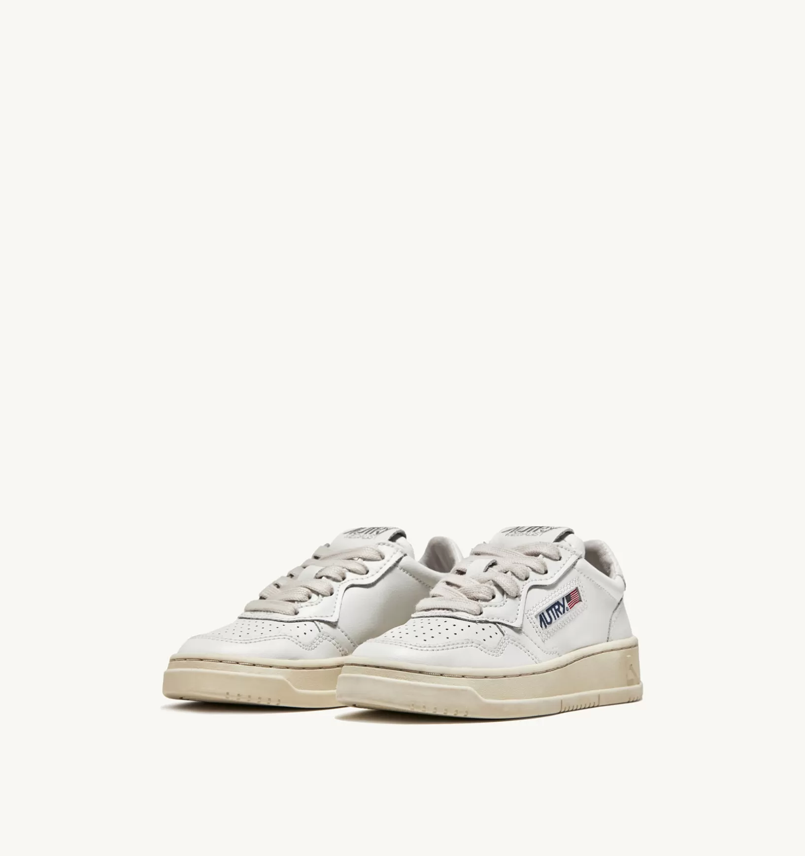AUTRY Sneakers Medalist Low In Pelle Bianca Per Bambini^Bambino Medalist