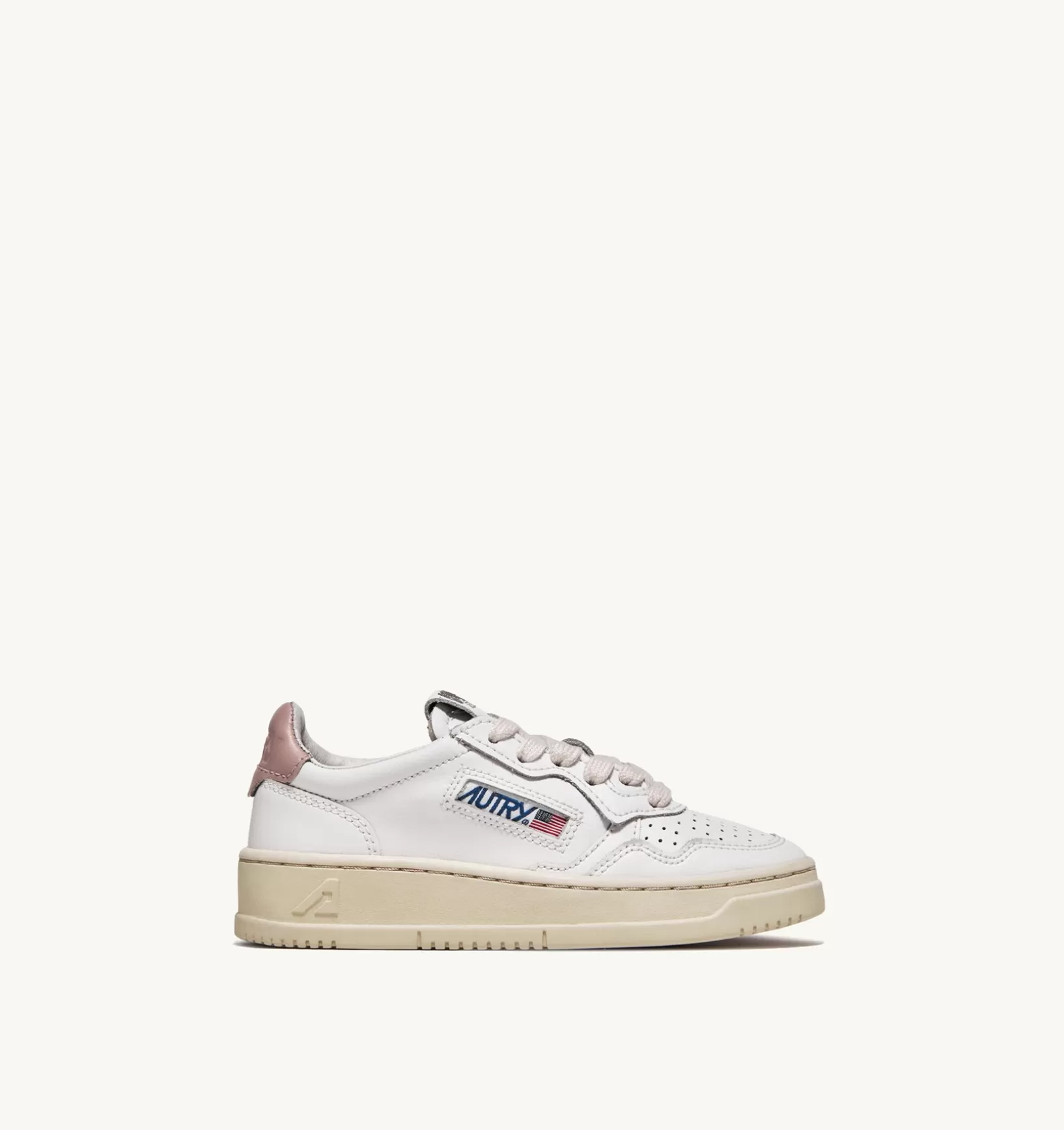 AUTRY Sneakers Medalist Low In Pelle Bianca Powder Per Bambini^Bambino Medalist