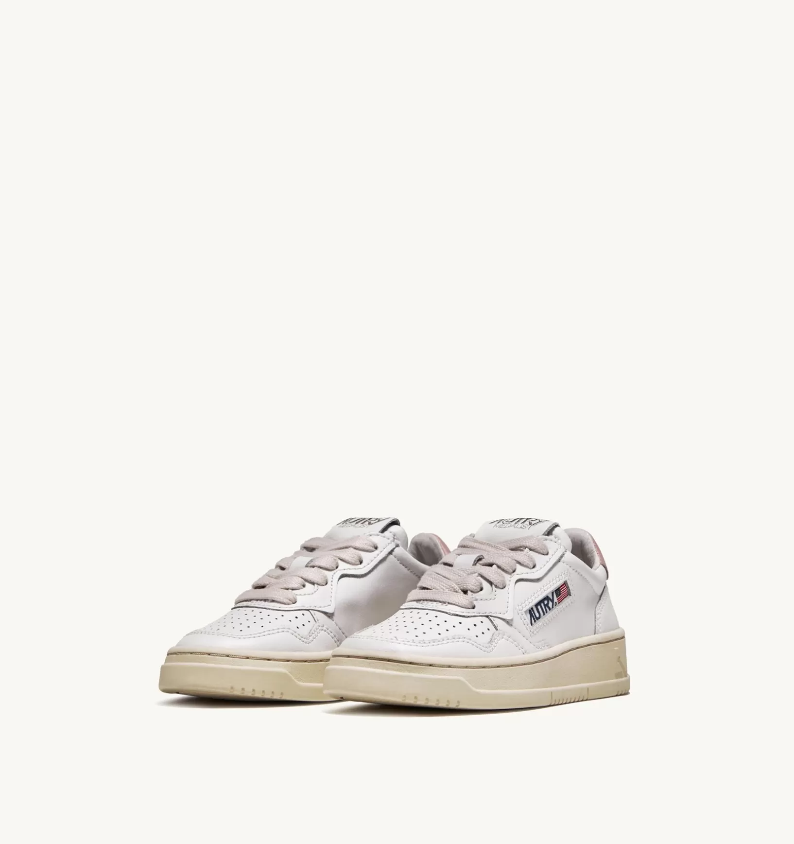 AUTRY Sneakers Medalist Low In Pelle Bianca Powder Per Bambini^Bambino Medalist