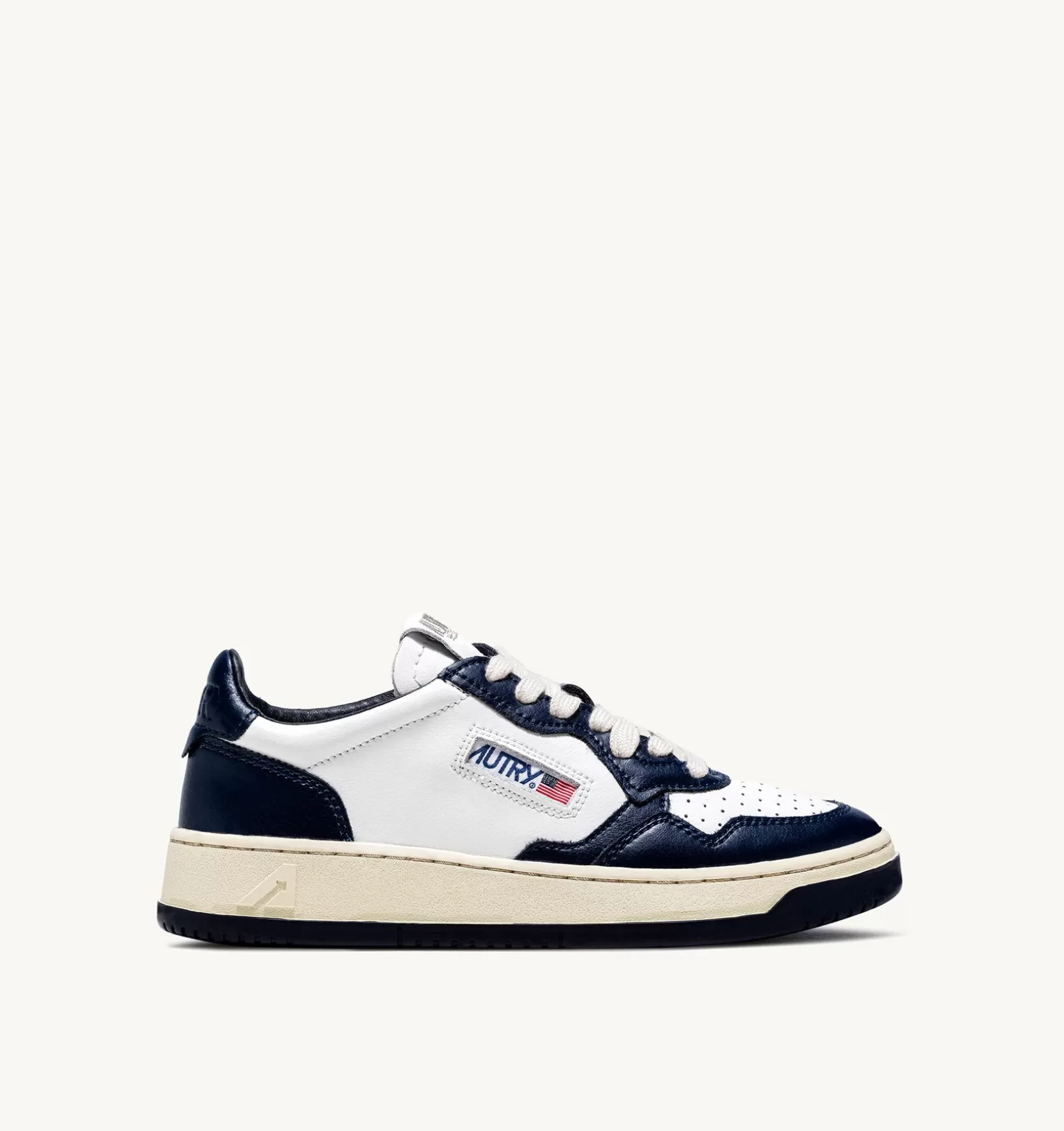 AUTRY Sneakers Medalist Low In Pelle Bicolor Bianco Blu^Uomo Medalist