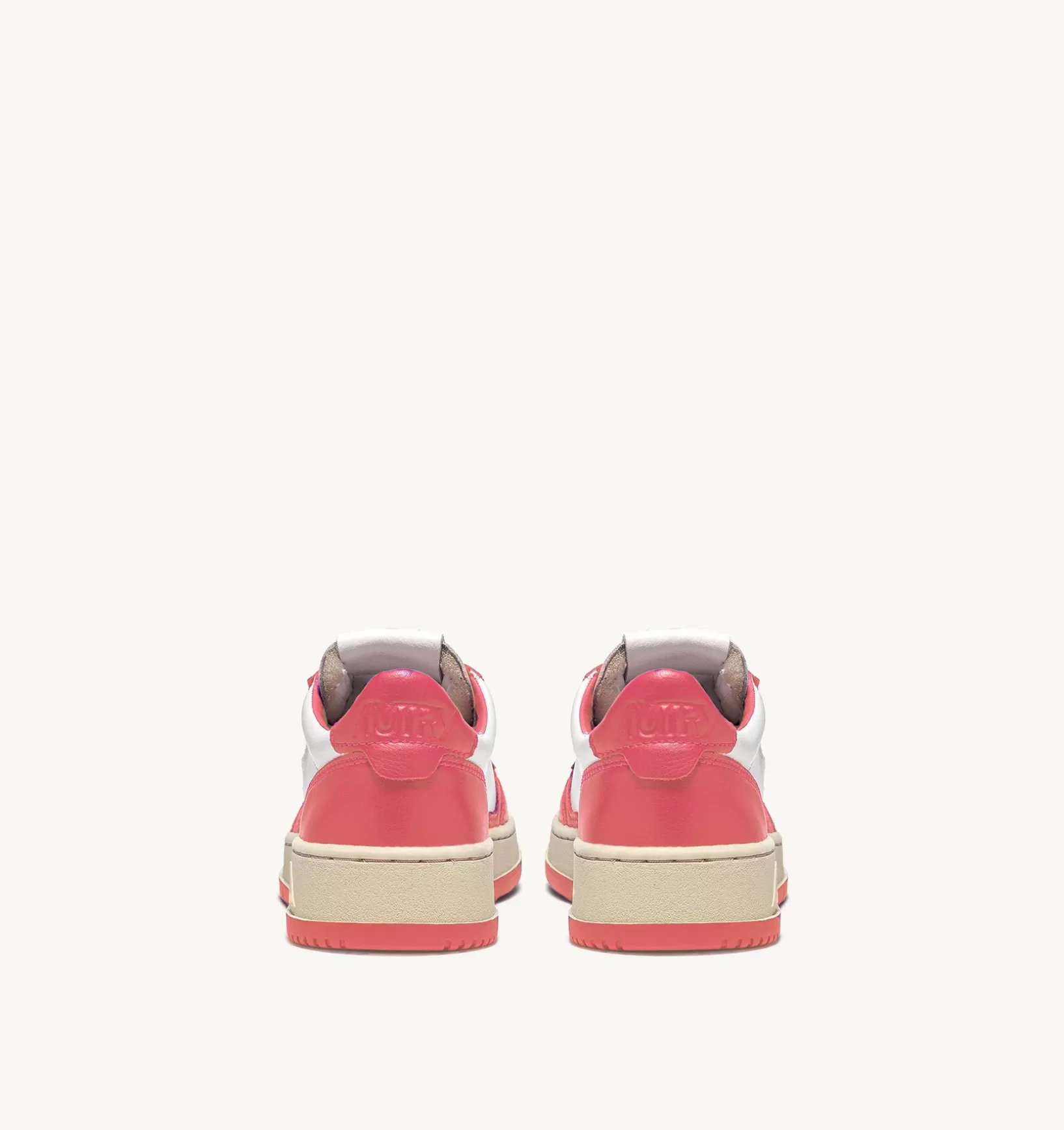 AUTRY Sneakers Medalist Low In Pelle Bicolore Bianco E Lobster^Donna Medalist