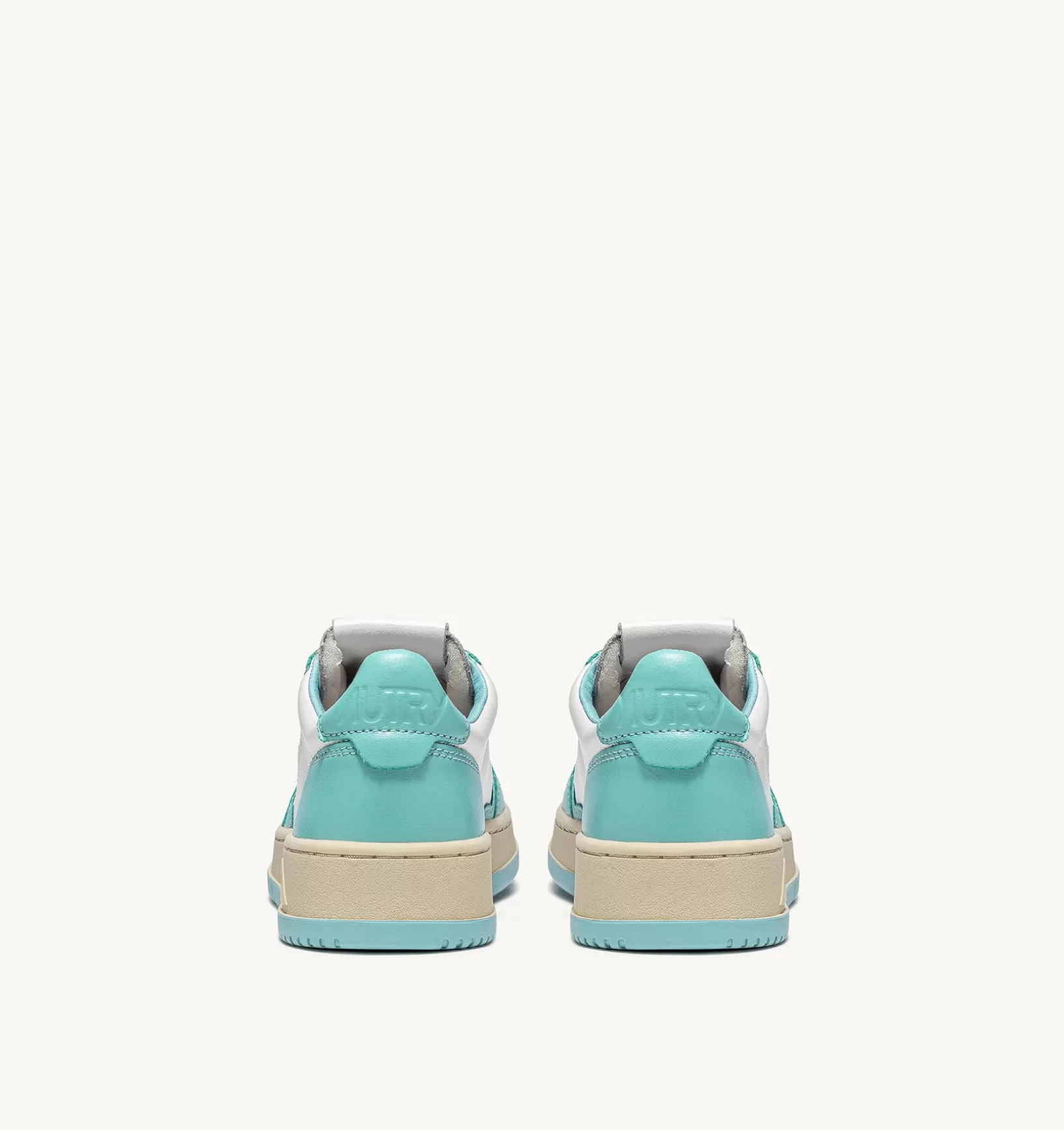 AUTRY Sneakers Medalist Low In Pelle Bicolore Bianco E Turquoise^Donna Medalist