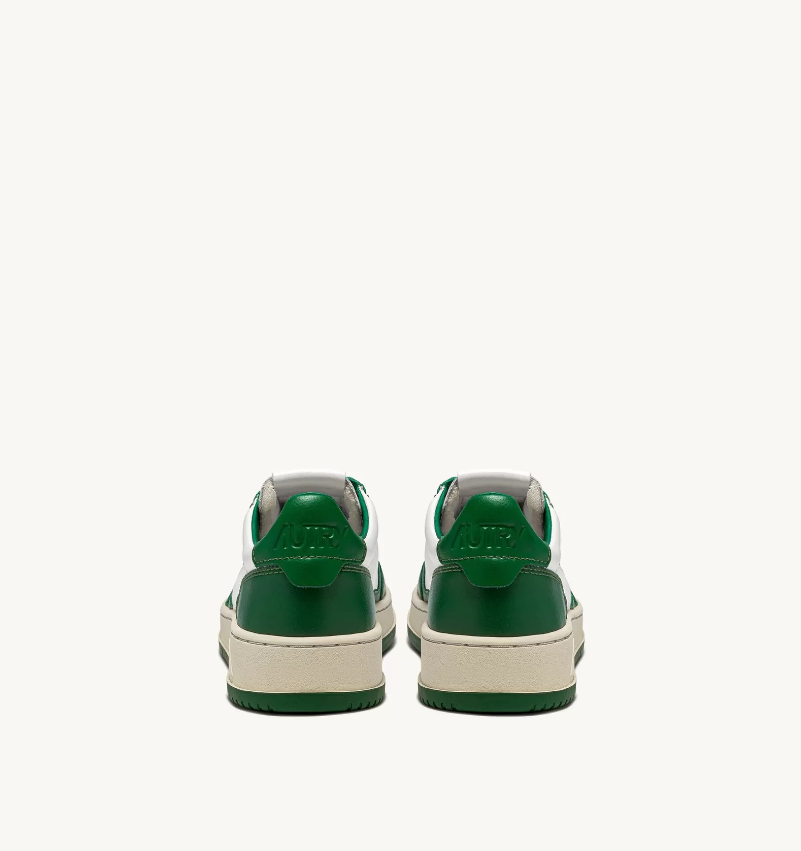 AUTRY Sneakers Medalist Low In Pelle Bicolore Bianco E Verde^Donna Medalist
