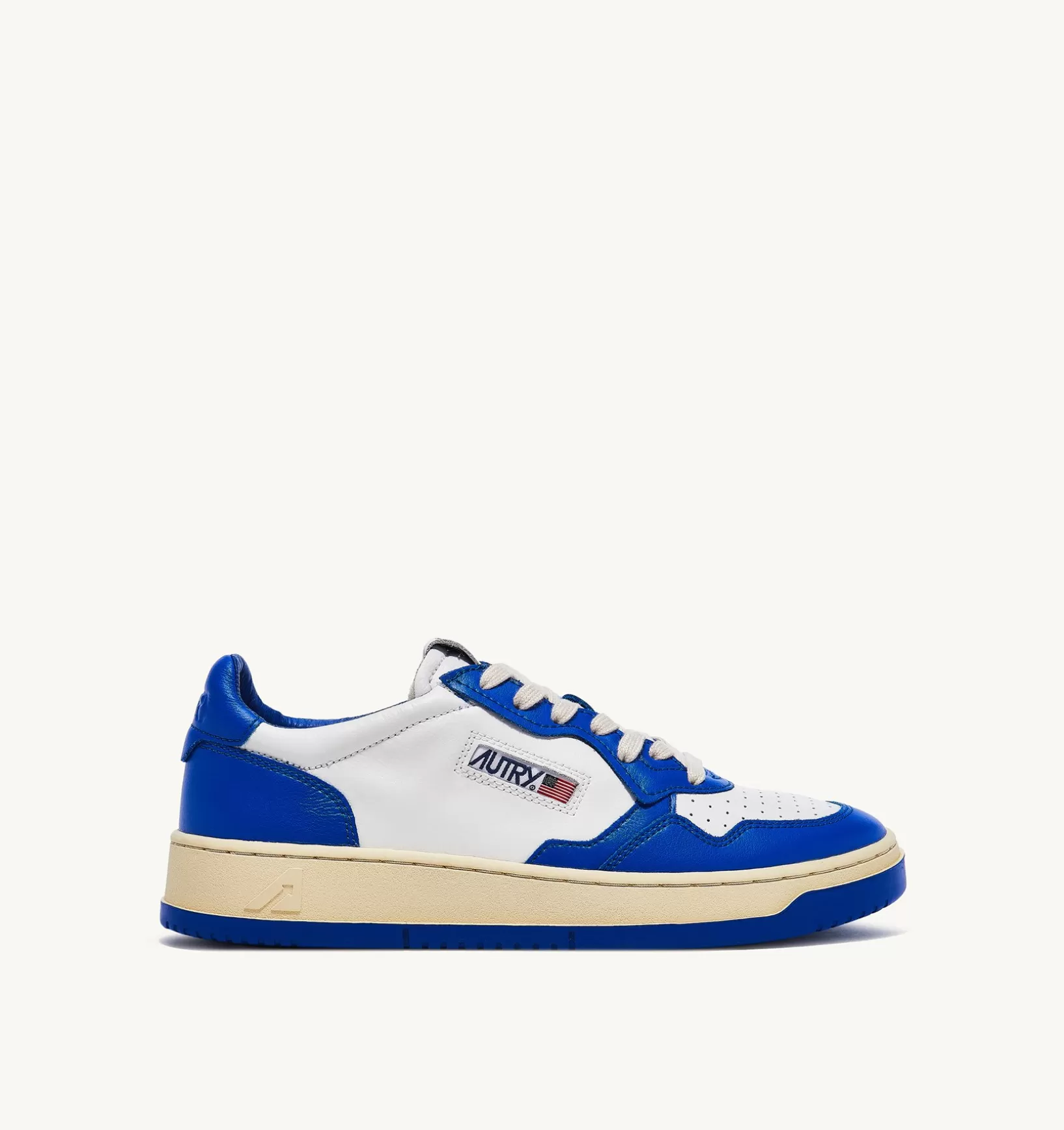AUTRY Sneakers Medalist Low In Pelle Bicolore Bianco Prince Blue^Uomo Medalist