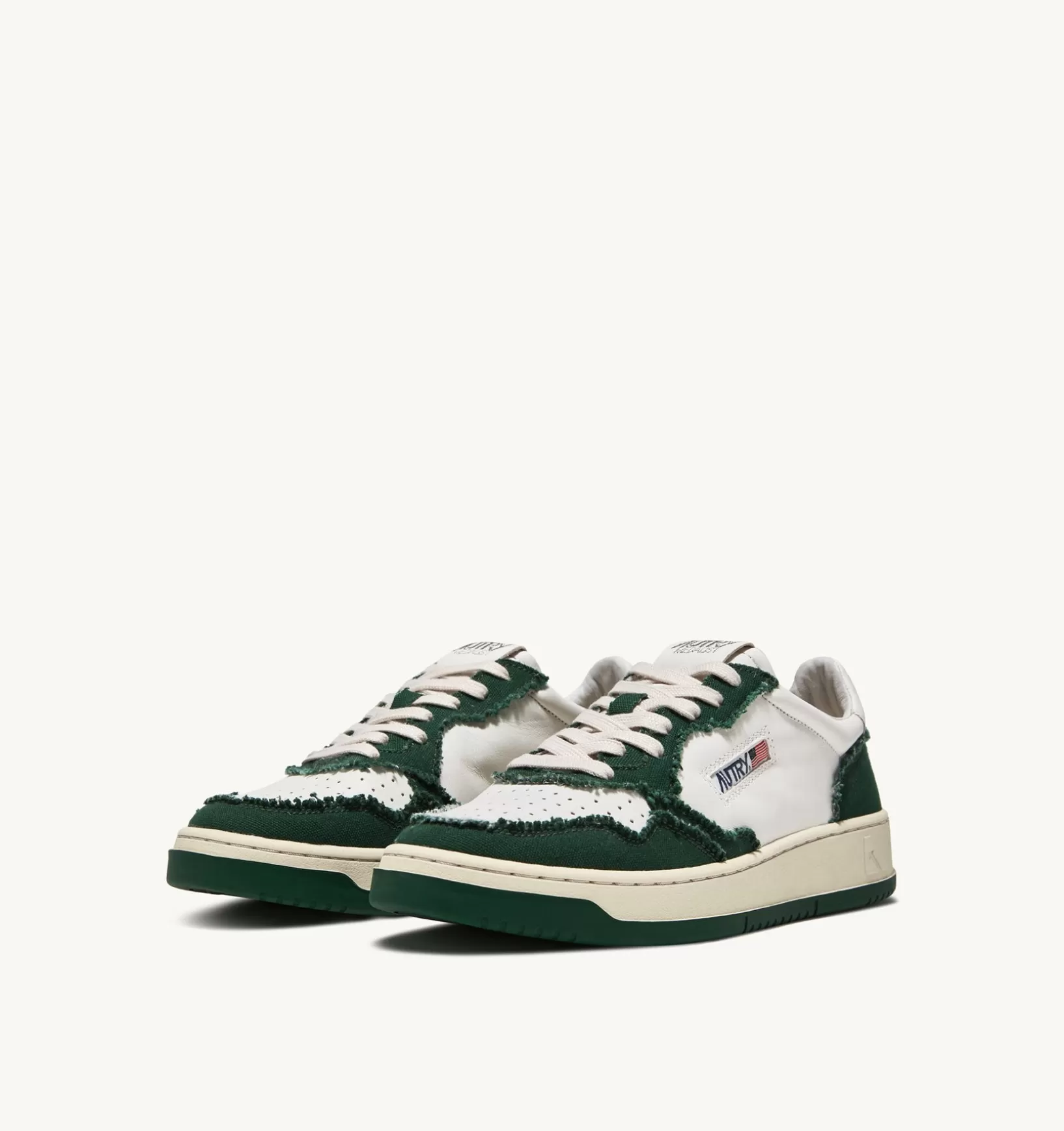 AUTRY Sneakers Medalist Low In Pelle Di Capra E Tela Bianco Eden^Uomo Medalist