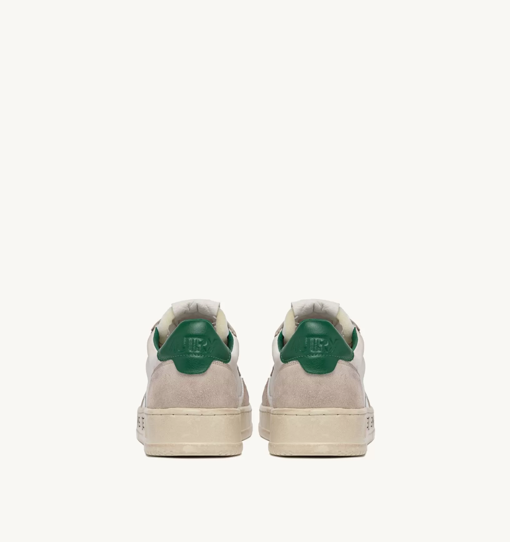 AUTRY Sneakers Medalist Low In Pelle E Suede Bianco E Verde^Donna Medalist