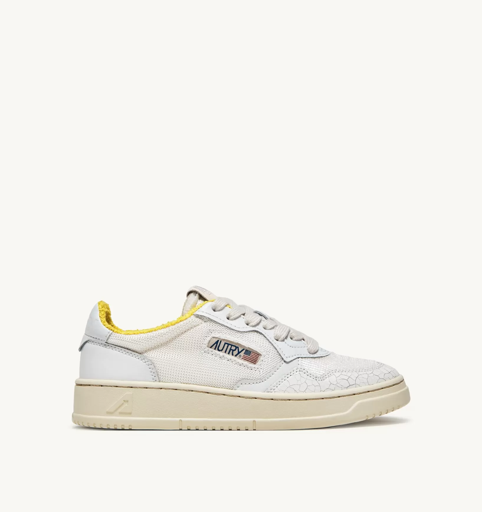 AUTRY Sneakers Medalist Low In Sponge Giallo E Dragon Effect^Donna Medalist