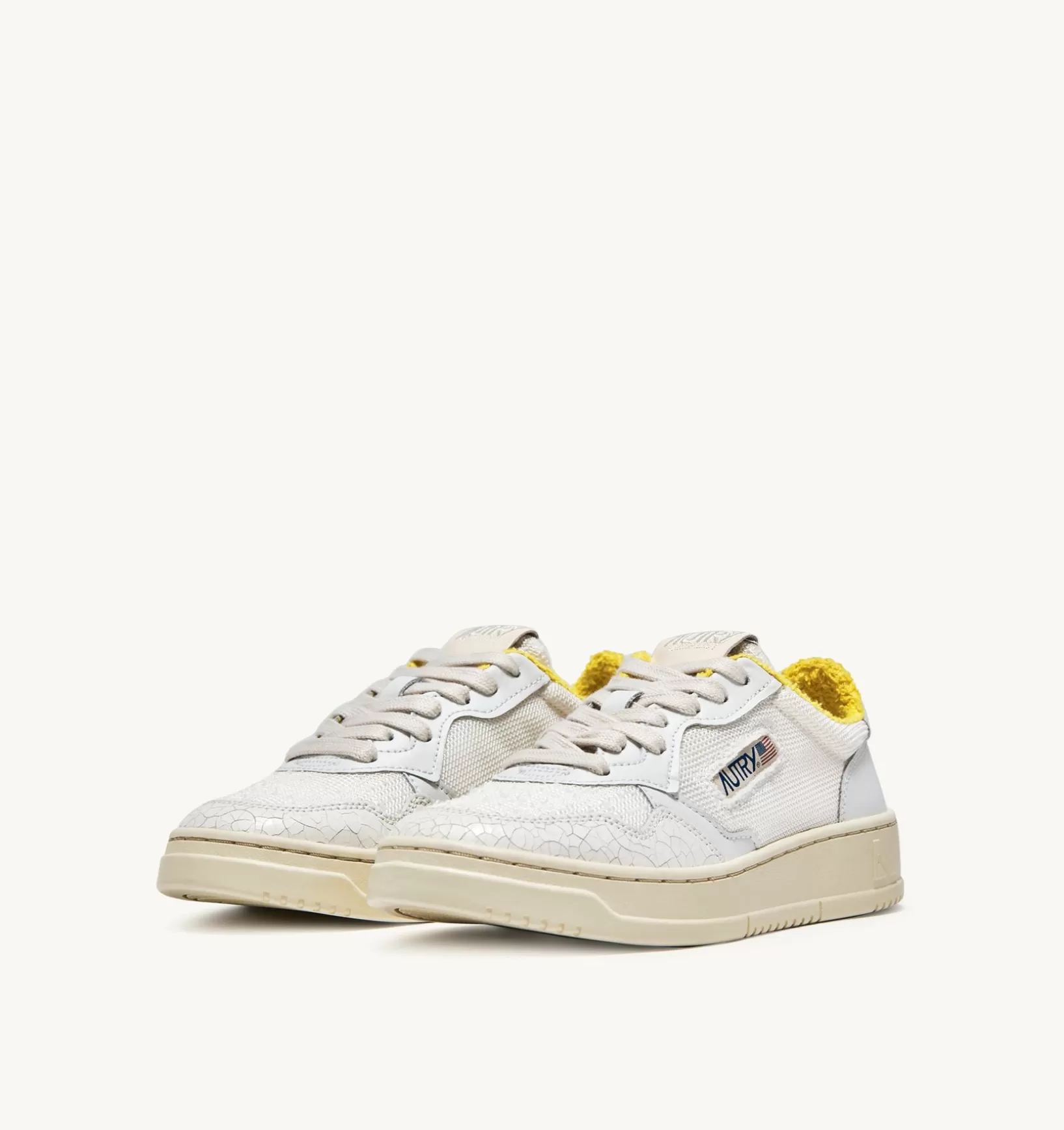 AUTRY Sneakers Medalist Low In Sponge Giallo E Dragon Effect^Donna Medalist