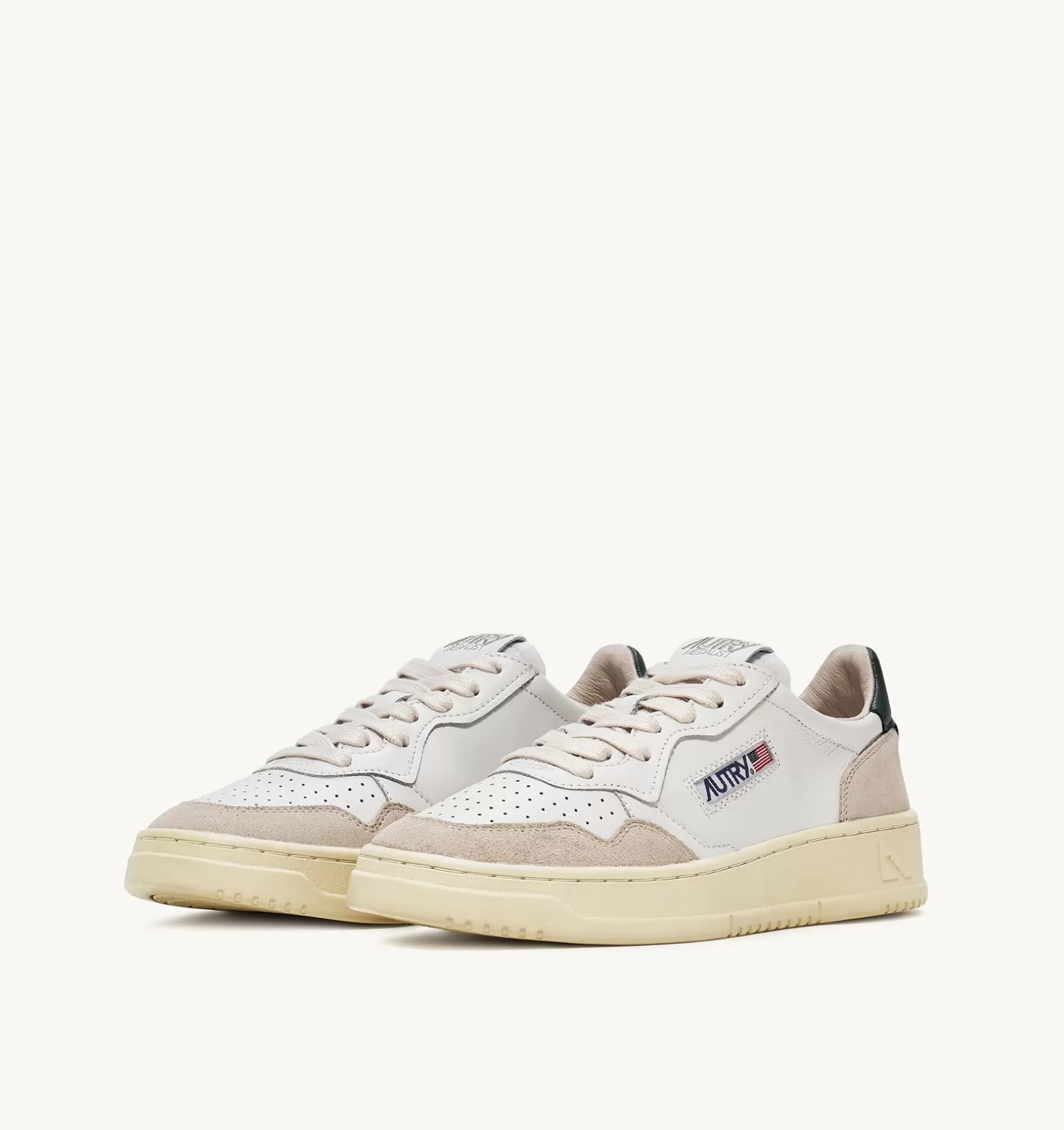 AUTRY Sneakers Medalist Low In Suede E Pelle Bianca E Mount^Uomo Medalist