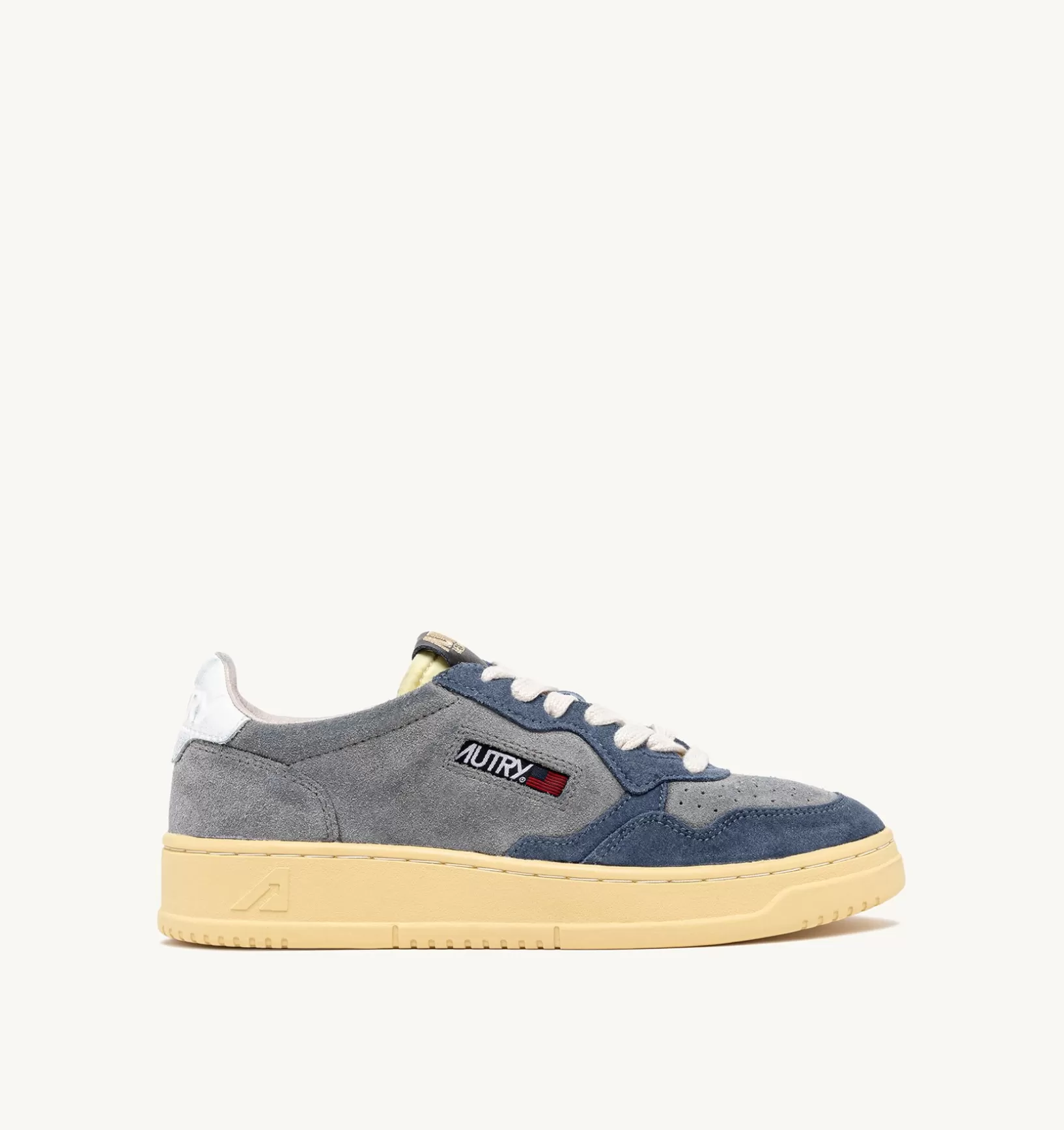 AUTRY Sneakers Medalist Low In Suede Grigio E Azzurro^Uomo Medalist