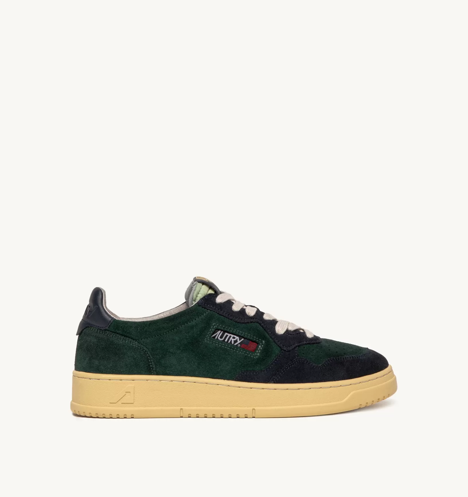 AUTRY Sneakers Medalist Low In Suede Verde E Blu^Uomo Medalist