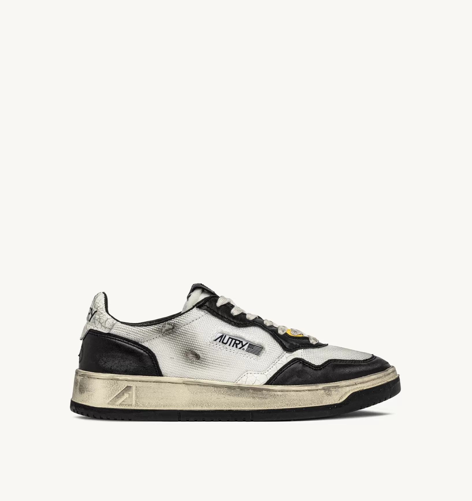 AUTRY Sneakers Medalist Low Super Vintage In Mesh E Suede Bianco E Argento^Uomo Super Vintage