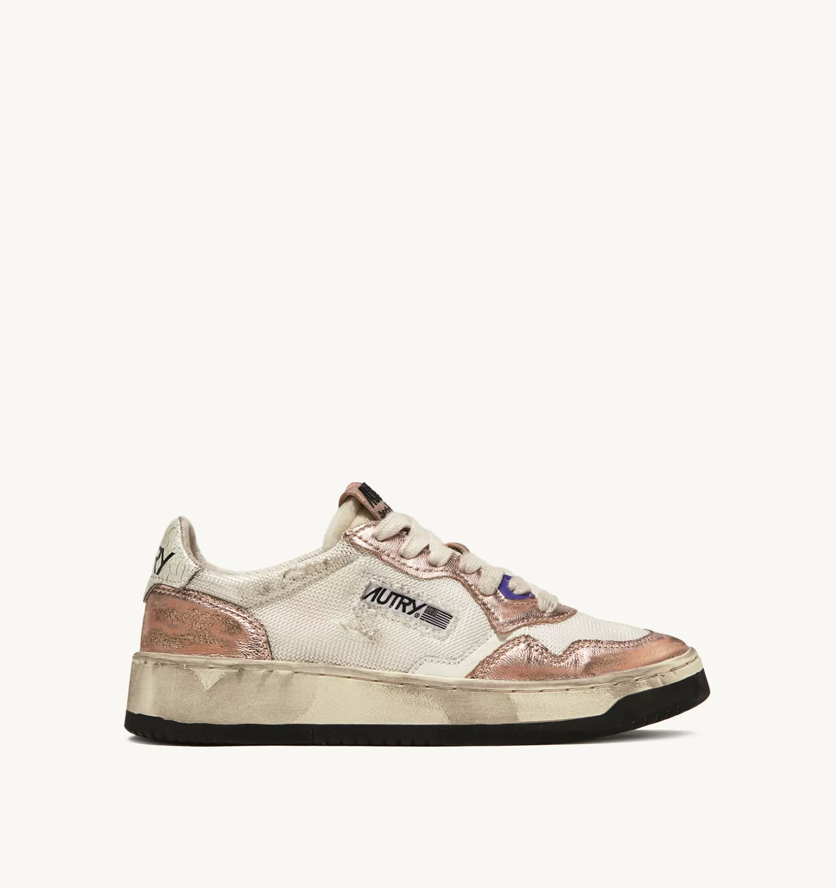 AUTRY Sneakers Medalist Low Super Vintage In Mesh E Suede Colore Bianco E Rosa^Donna Super Vintage