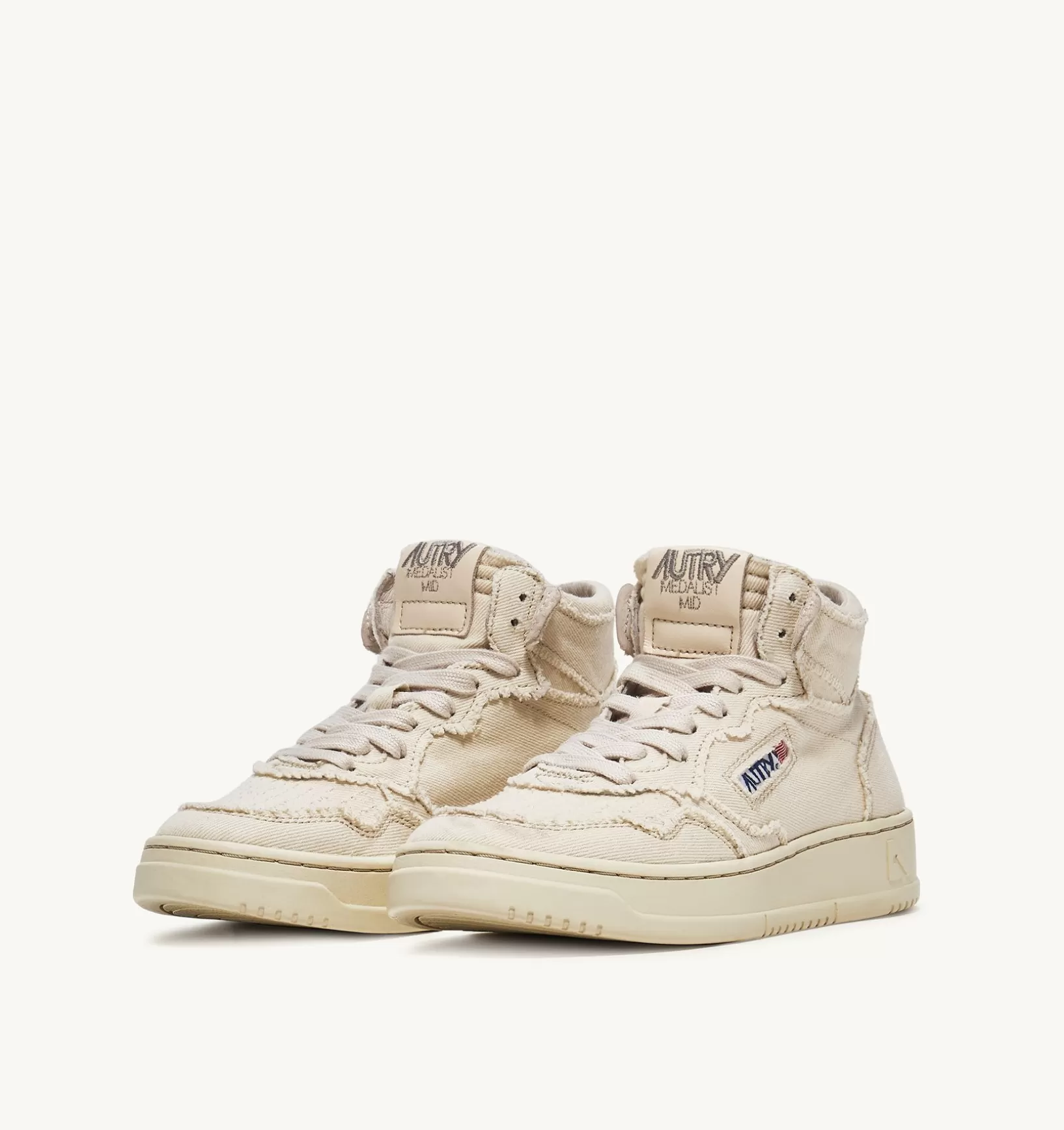 AUTRY Sneakers Medalist Mid In Denim Color Ivory^Donna Medalist