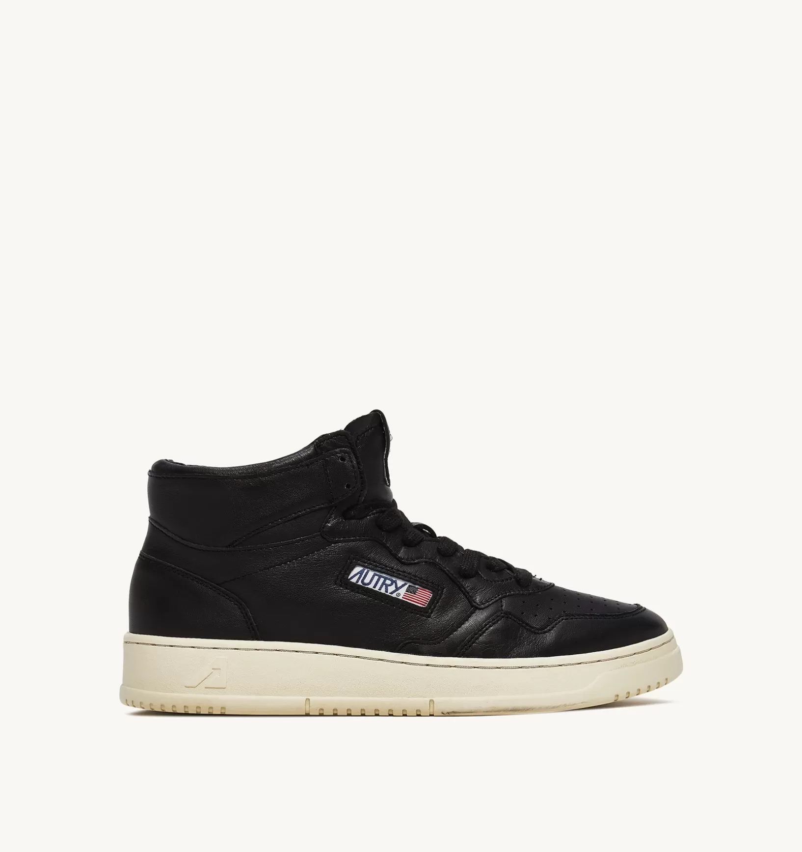 AUTRY Sneakers Medalist Mid In Morbida Pelle Nera Di Capra^Uomo Medalist